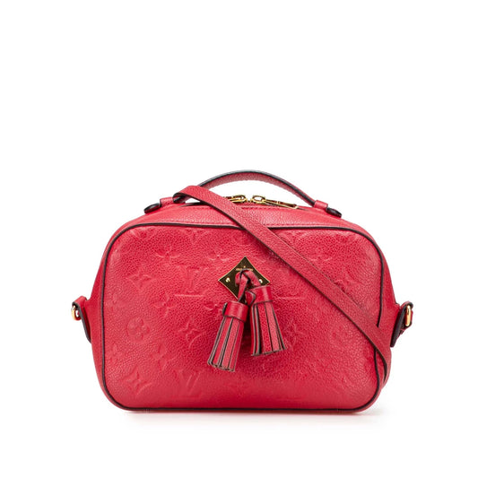 Red Louis Vuitton Monogram Empreinte Saintonge Crossbody Bag
