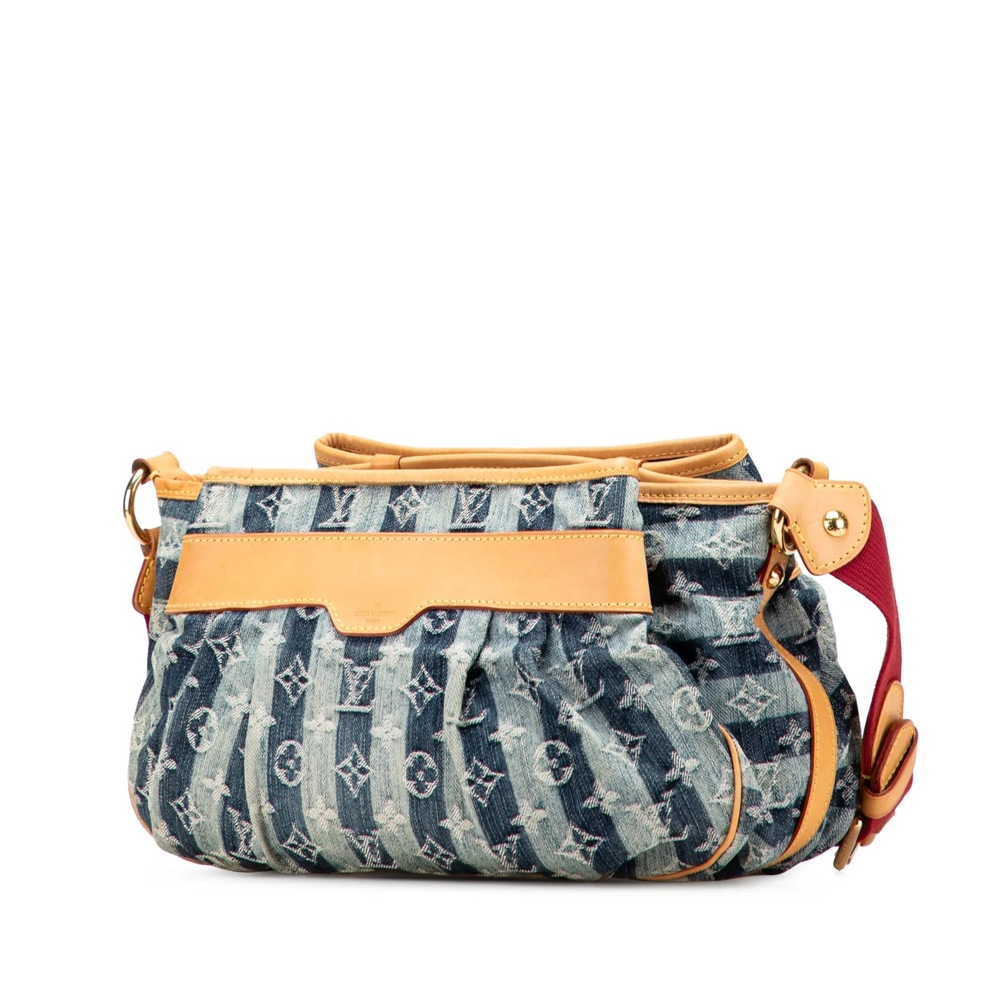 Blue Louis Vuitton Monogram Denim Porte Epaule Raye Cabas MM Crossbody Bag