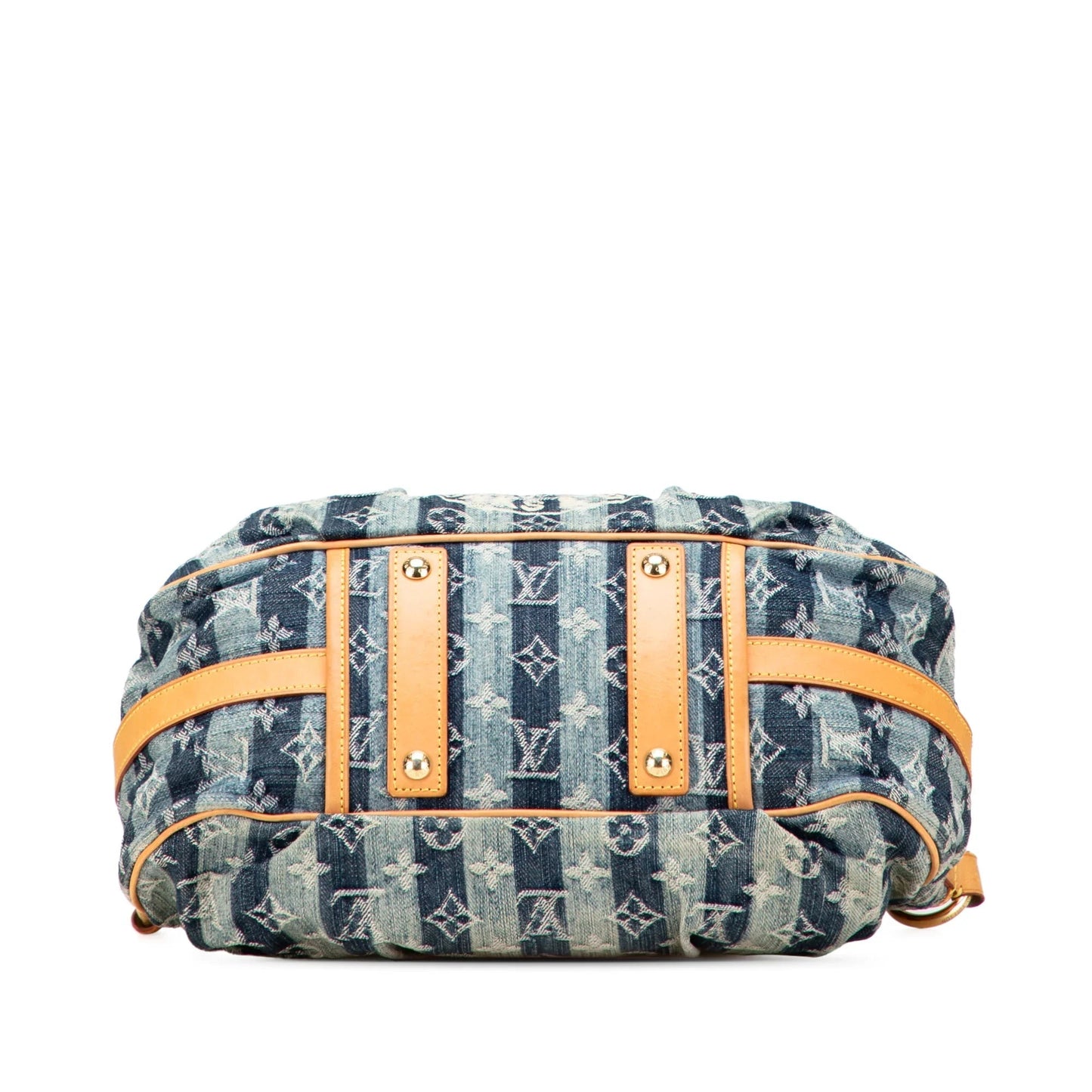 Blue Louis Vuitton Monogram Denim Porte Epaule Raye Cabas MM Crossbody Bag