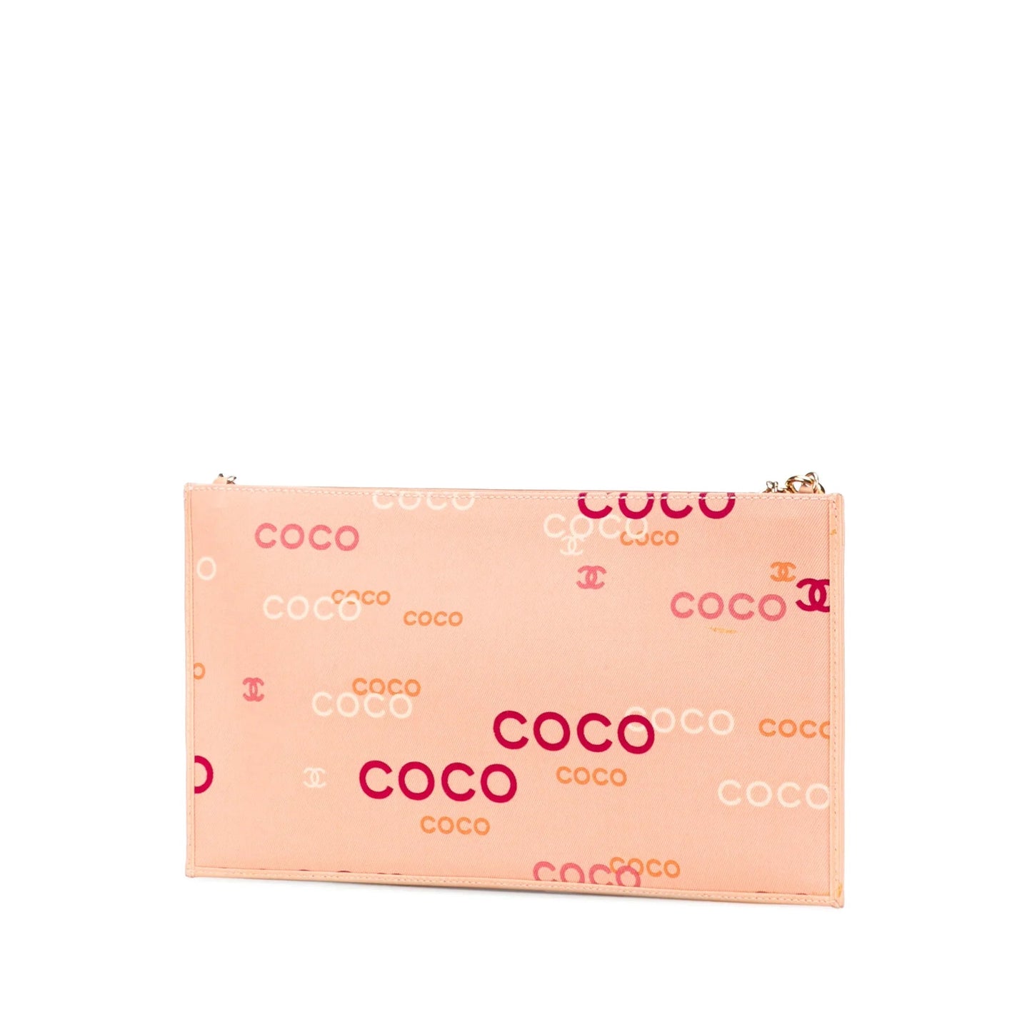Pink Chanel Canvas Coco Chain Pochette Handbag