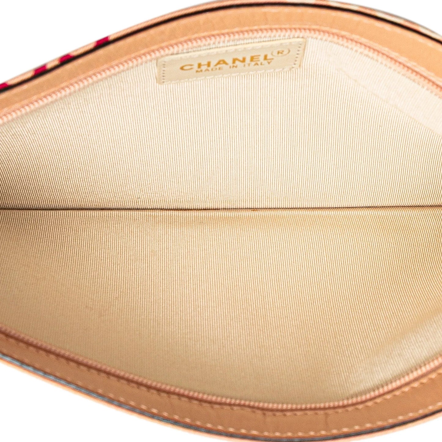 Pink Chanel Canvas Coco Chain Pochette Handbag