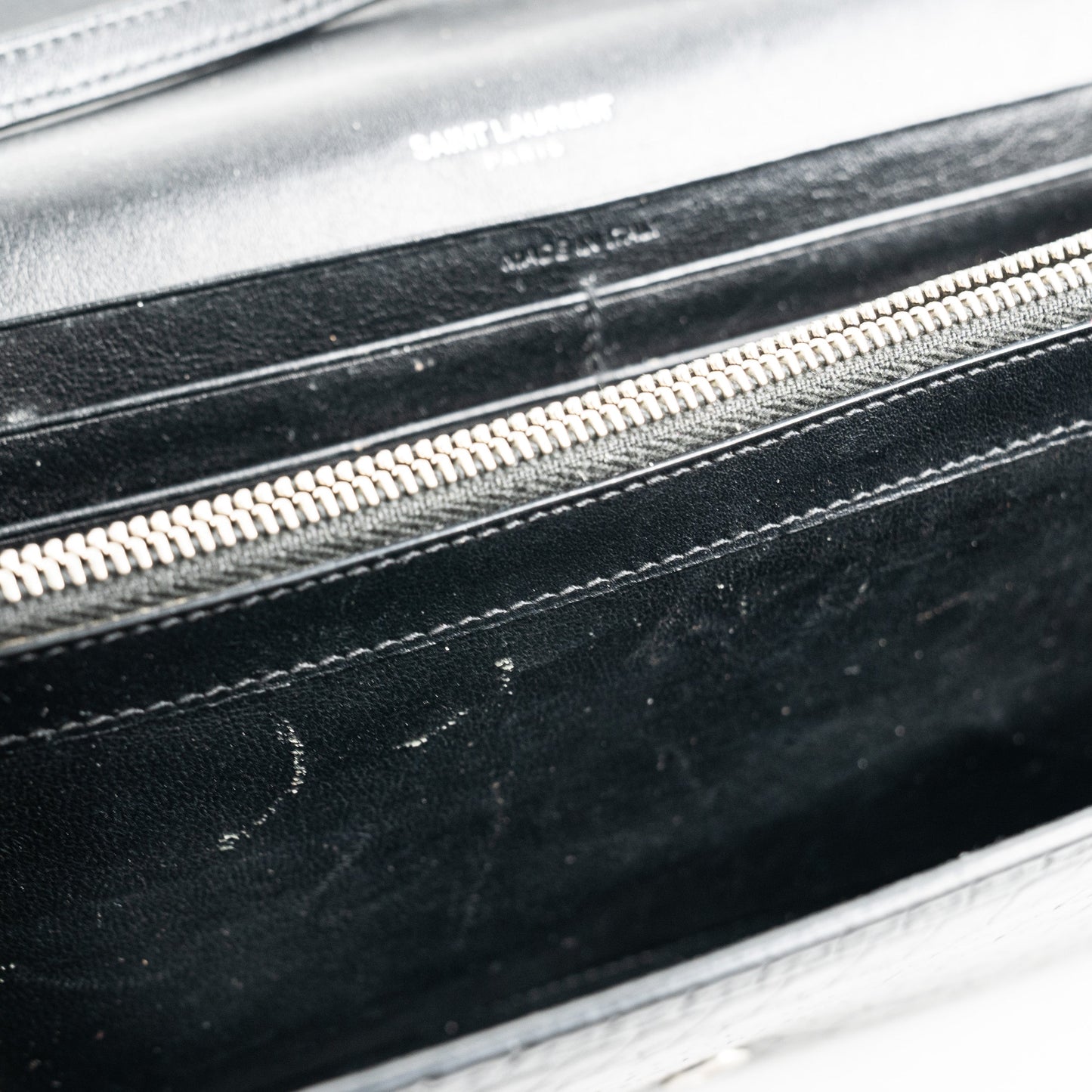 Saint Laurent Croc Black Bag