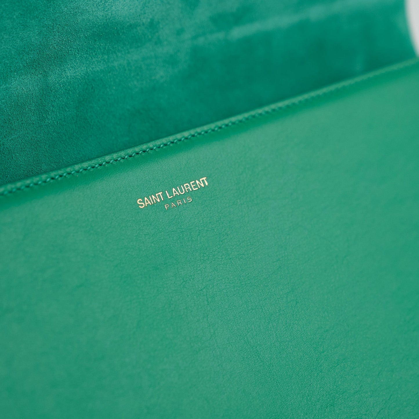 Saint Laurent Y Clutch Green