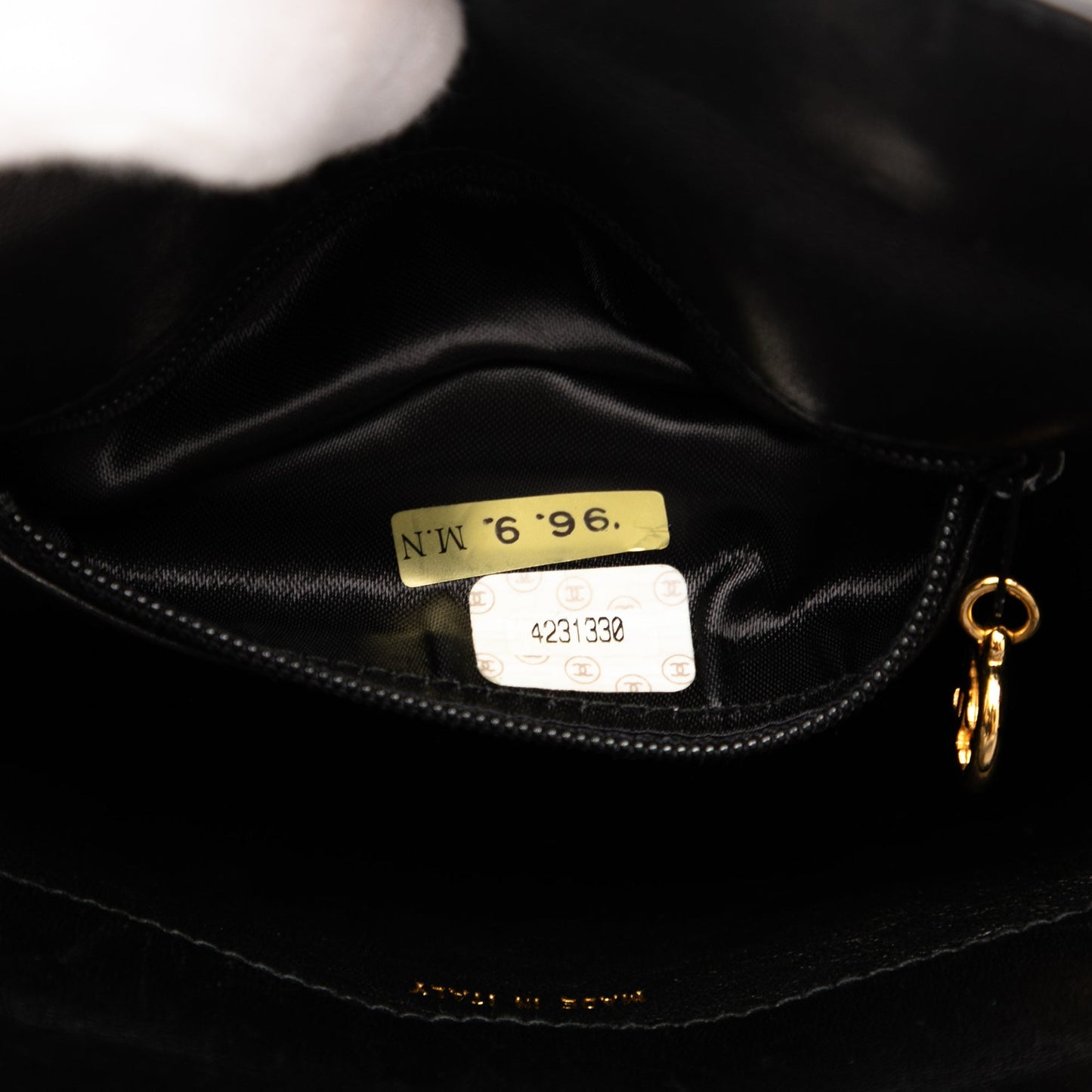 Black Chanel CC Quilted Lambskin Turnlock Handbag
