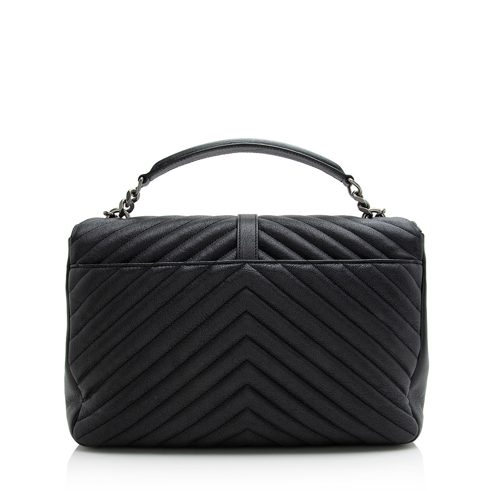 Saint Laurent Matelasse Calfskin Classic Monogram College Large Shoulder Bag 21810