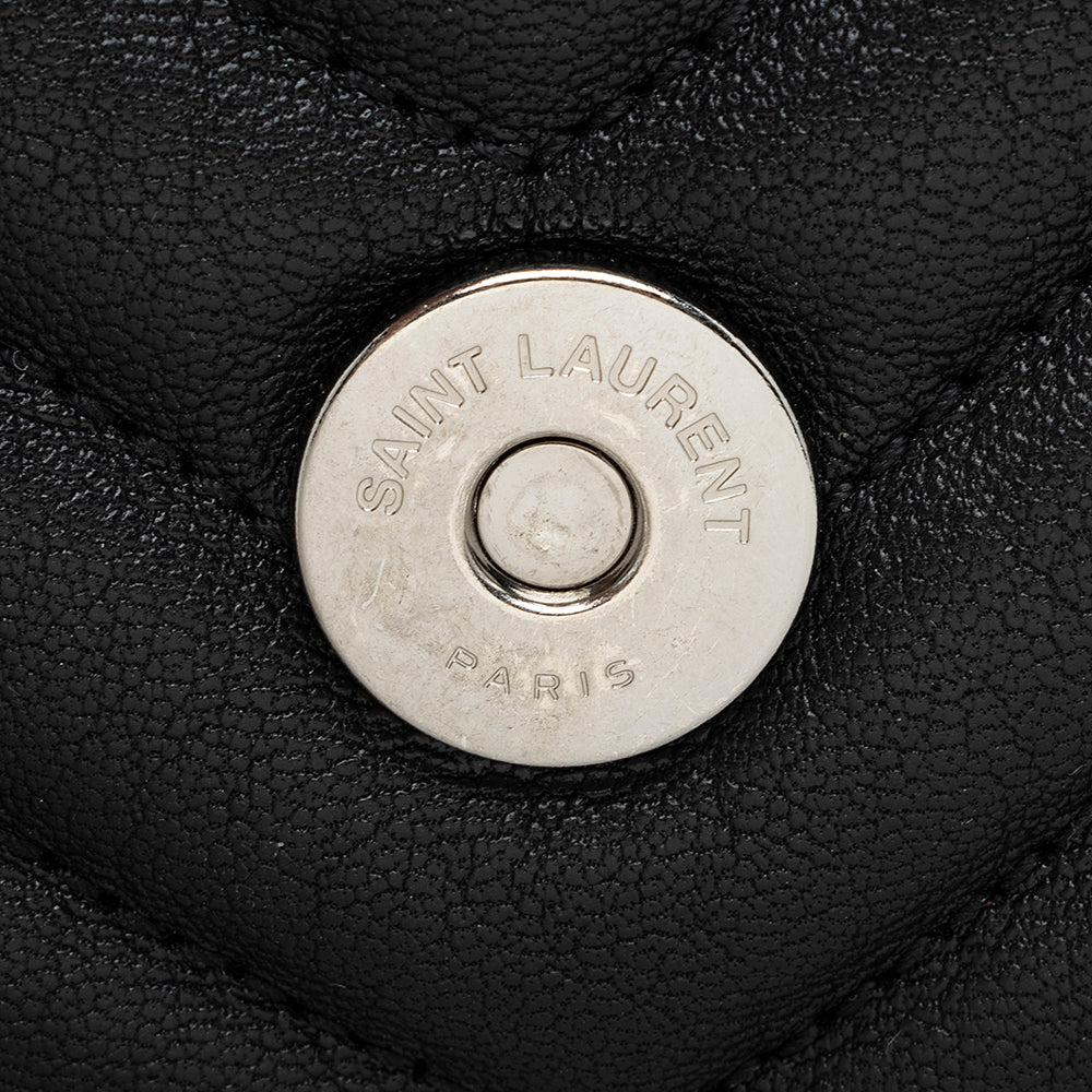 Saint Laurent Matelasse Calfskin Classic Monogram College Large Shoulder Bag 21810