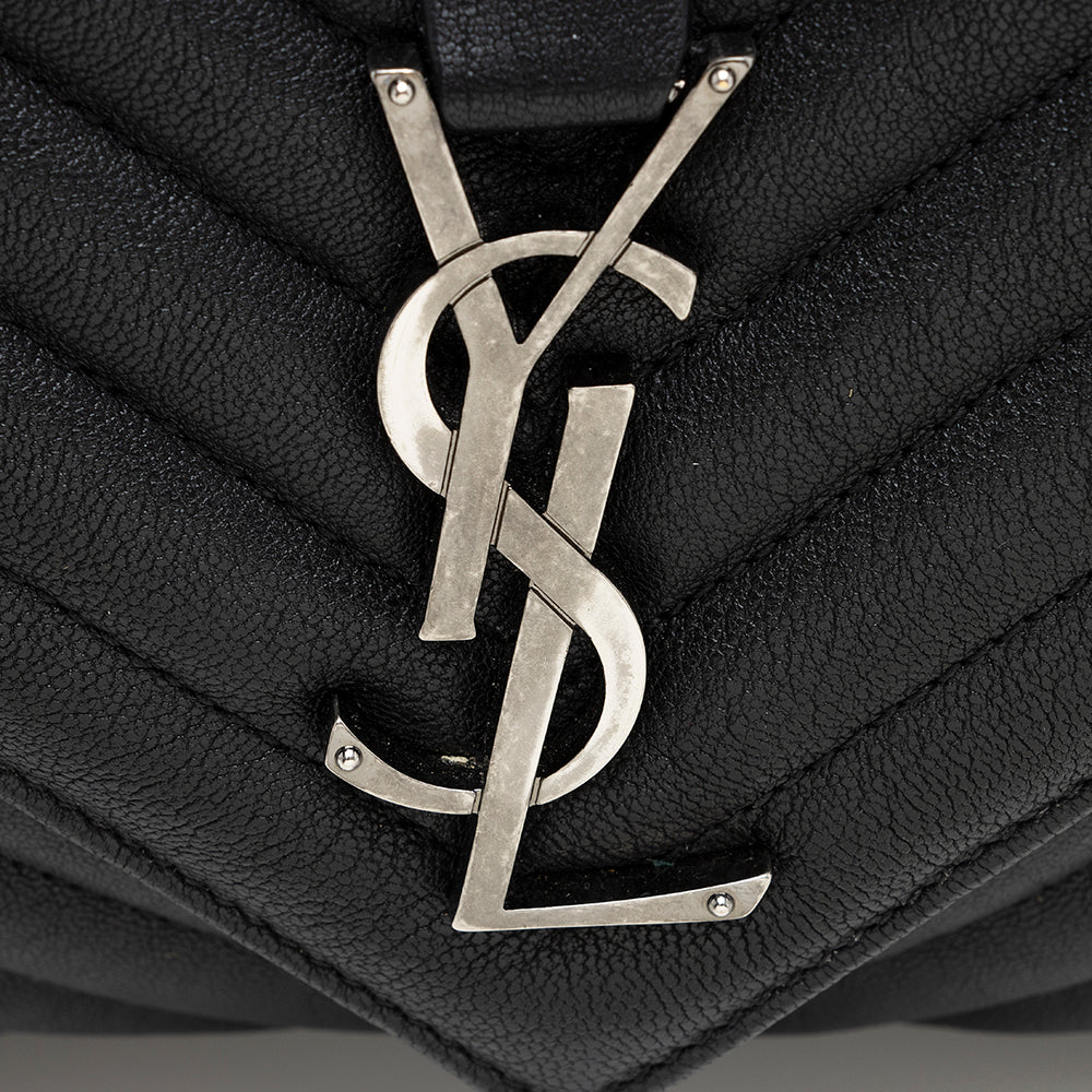 Saint Laurent Matelasse Calfskin Classic Monogram College Large Shoulder Bag 21810
