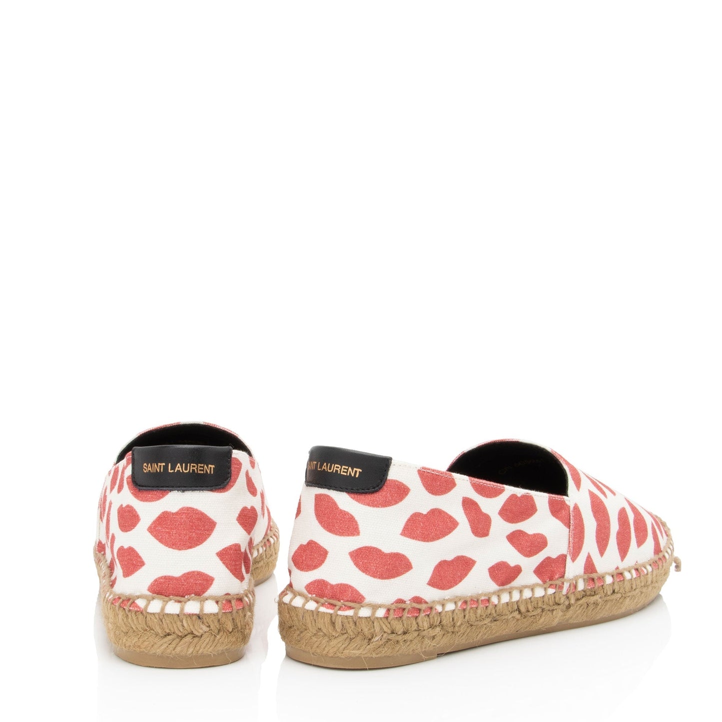 Saint Laurent Canvas Lip Print Espadrilles - Size 8.5 / 38.5 rDUAGs