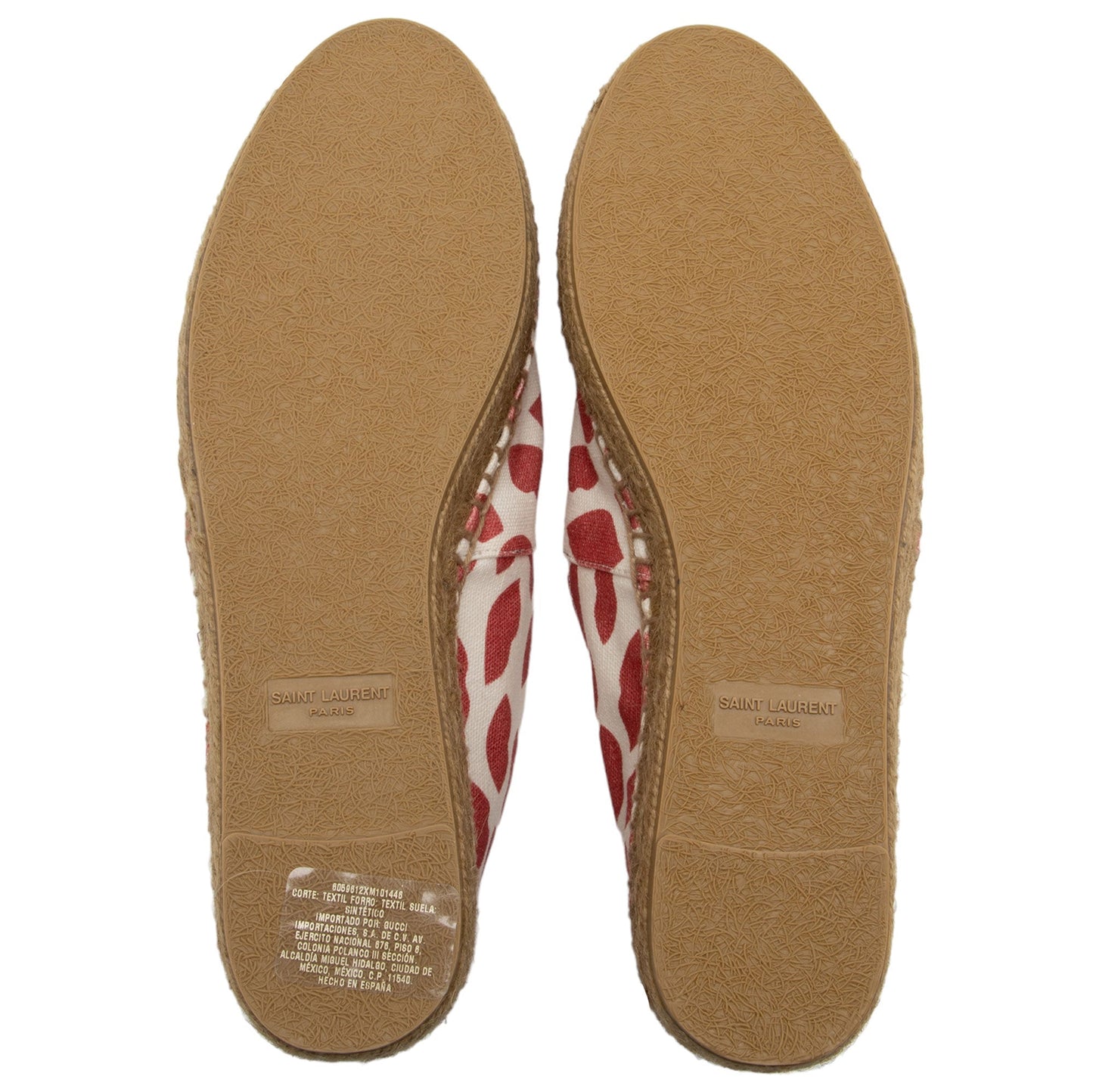 Saint Laurent Canvas Lip Print Espadrilles - Size 8.5 / 38.5 rDUAGs