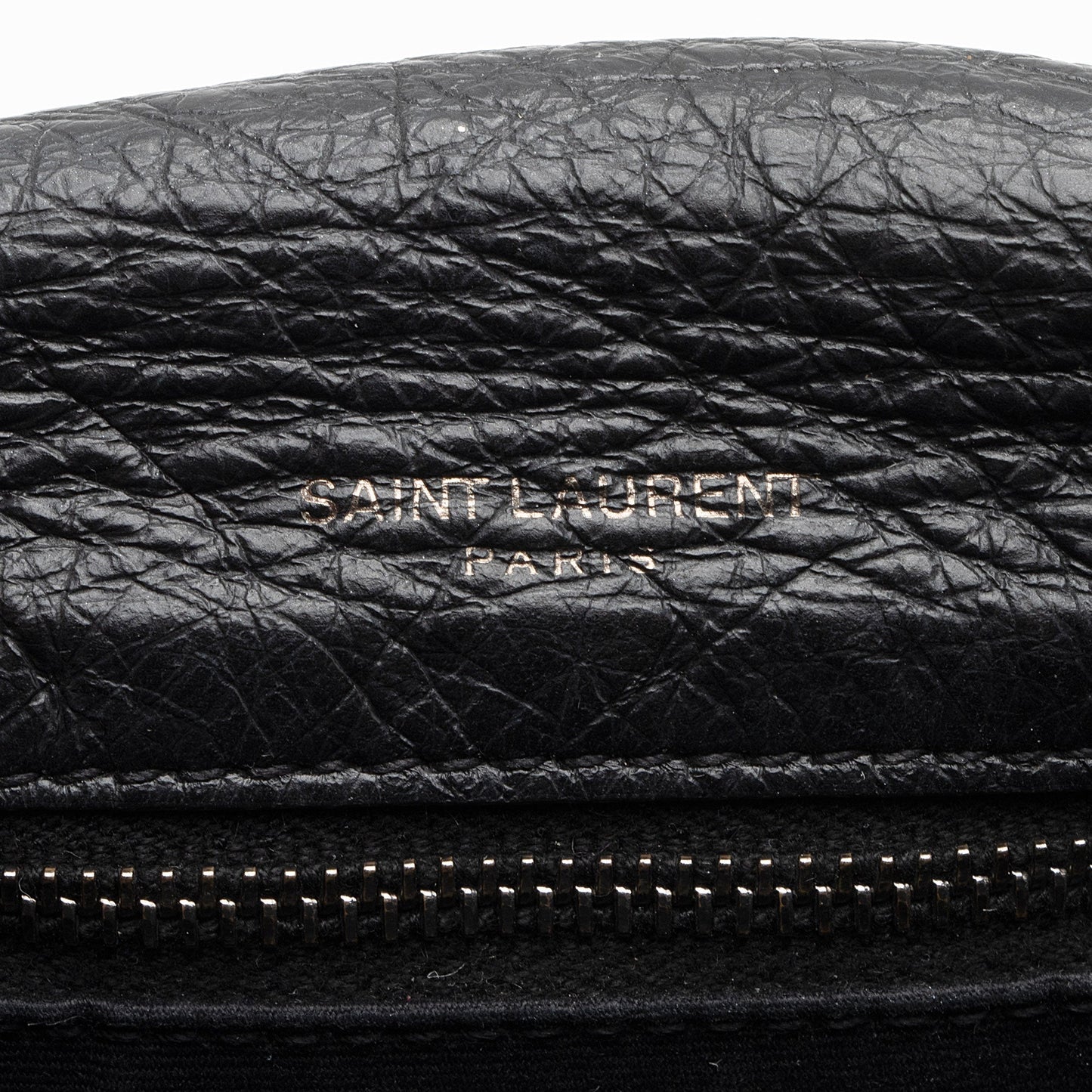 Saint Laurent Crinkled Calfskin Matte Black Monogram Niki Large Shoulder Bag eFW25Q