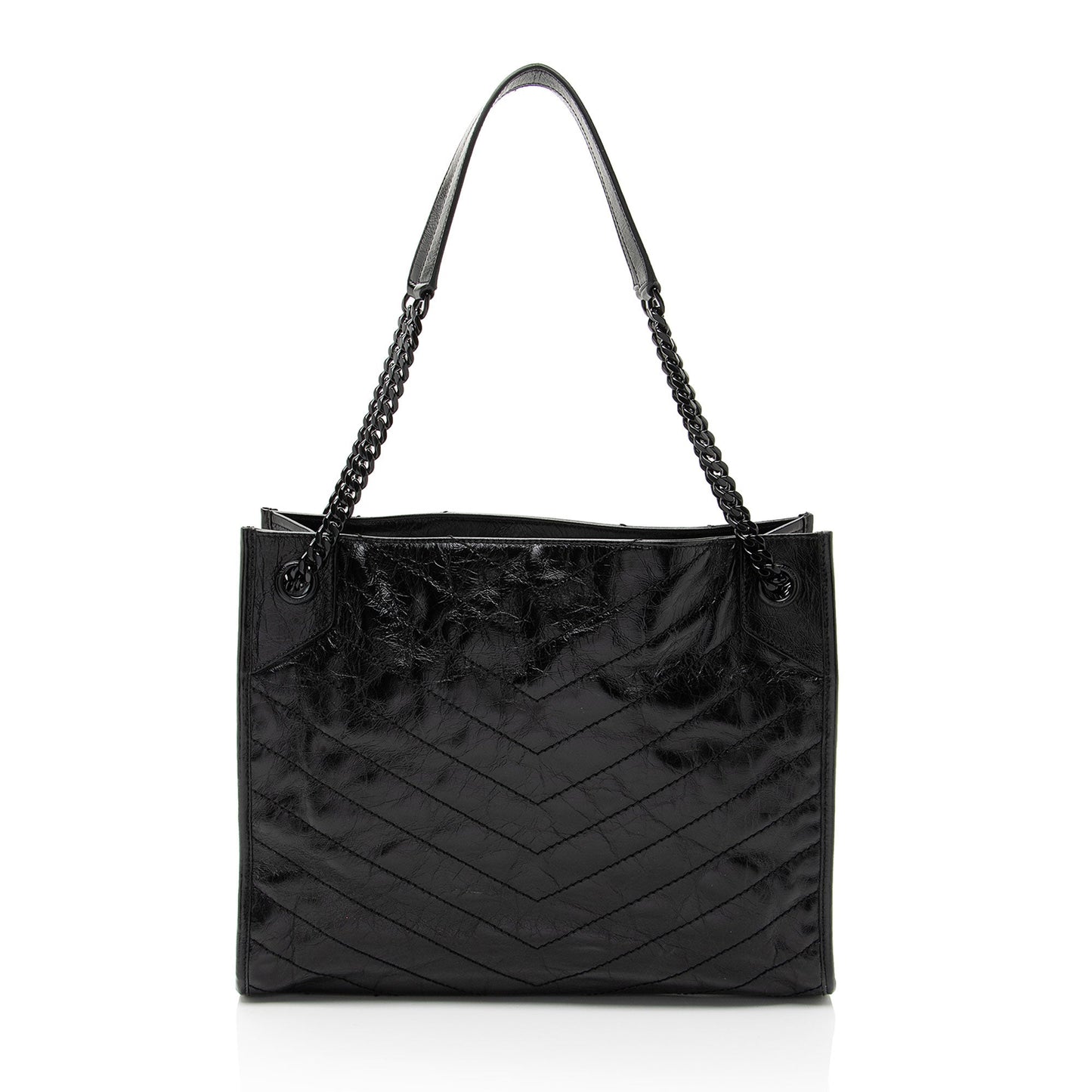 Saint Laurent Crinkled Calfskin Monogram Niki Medium Shopping Tote HoUdcp