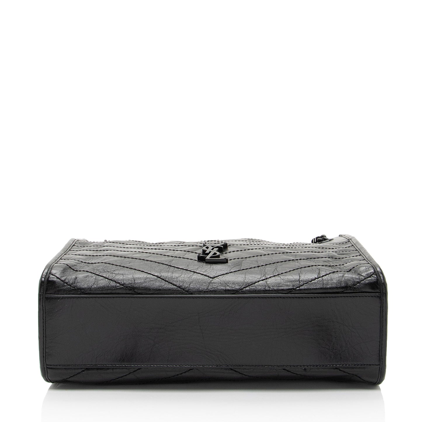 Saint Laurent Crinkled Calfskin Monogram Niki Medium Shopping Tote HoUdcp