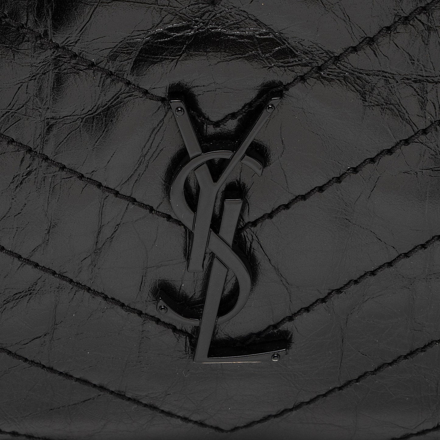 Saint Laurent Crinkled Calfskin Monogram Niki Medium Shopping Tote HoUdcp