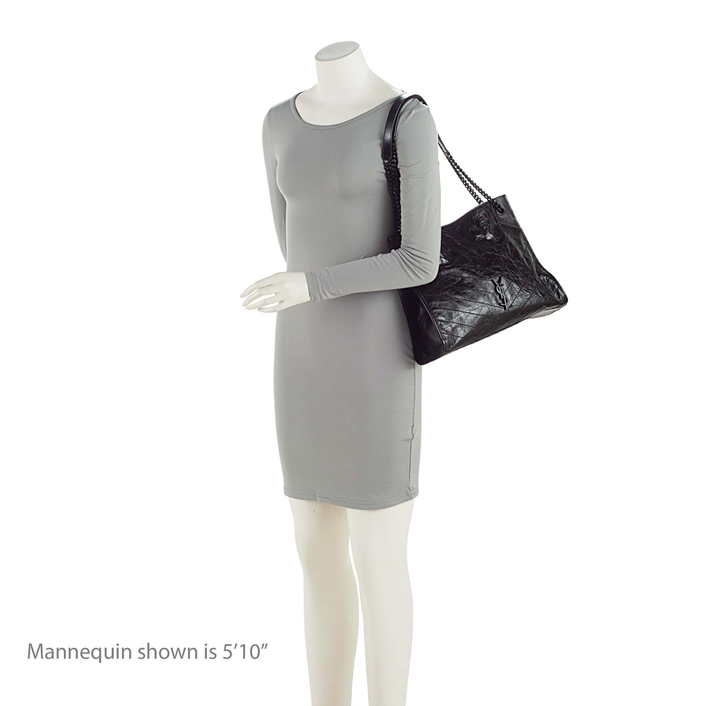 Saint Laurent Crinkled Calfskin Monogram Niki Medium Shopping Tote HoUdcp