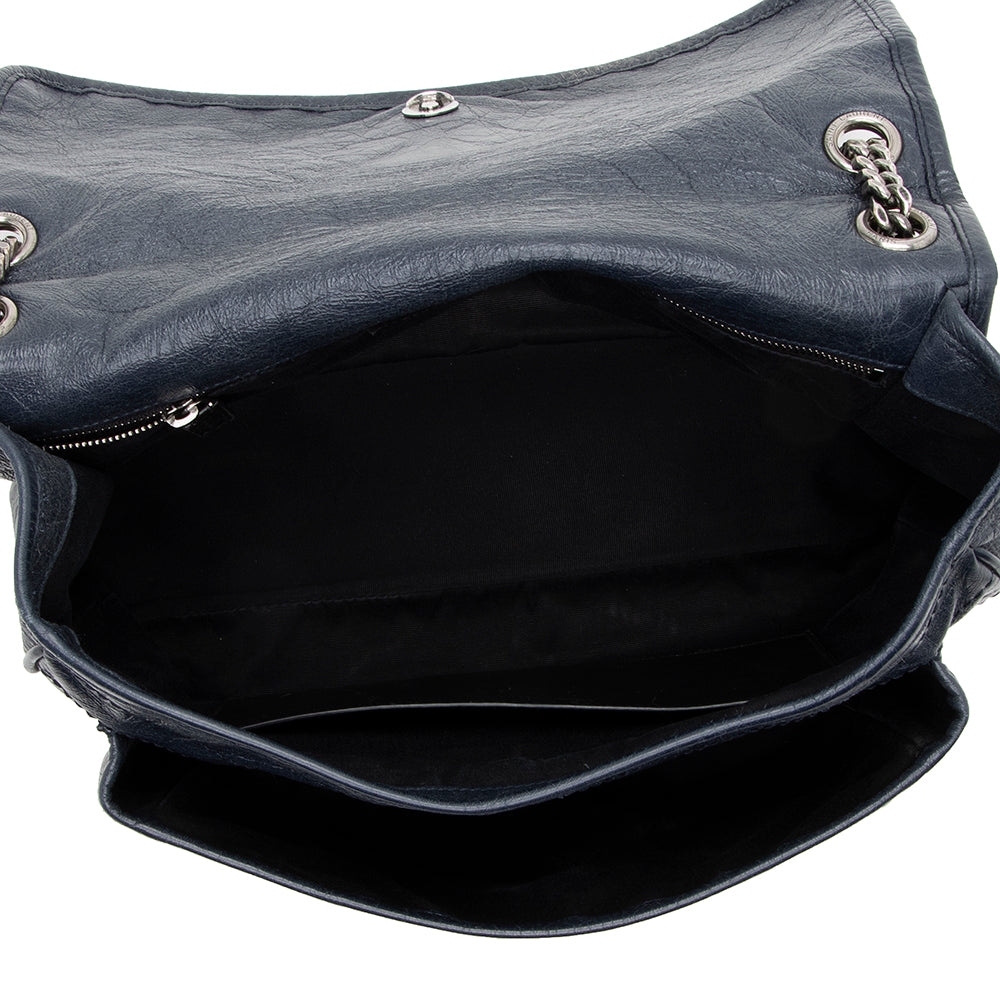 Saint Laurent Crinkled Calfskin Niki Large Shoulder Bag 14097