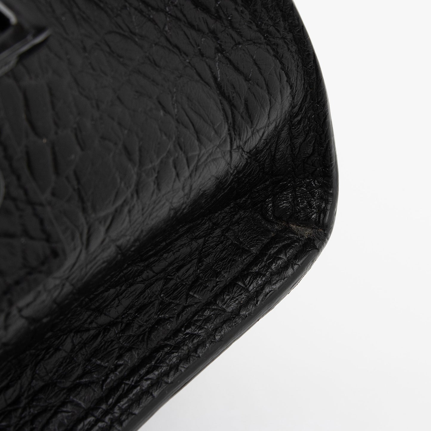 Saint Laurent Croc Embossed Leather Monogram Baby Cabas Tote QBG3Zi