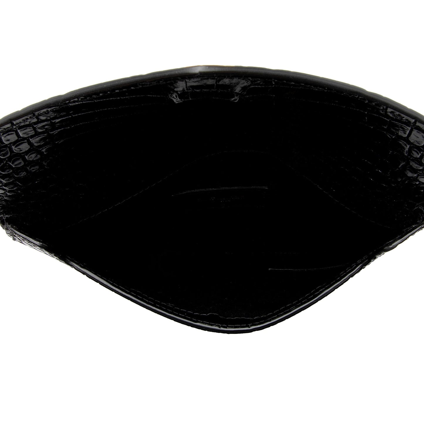Saint Laurent Croc Embossed Leather Monogram Baby Uptown Clutch ZduBsW