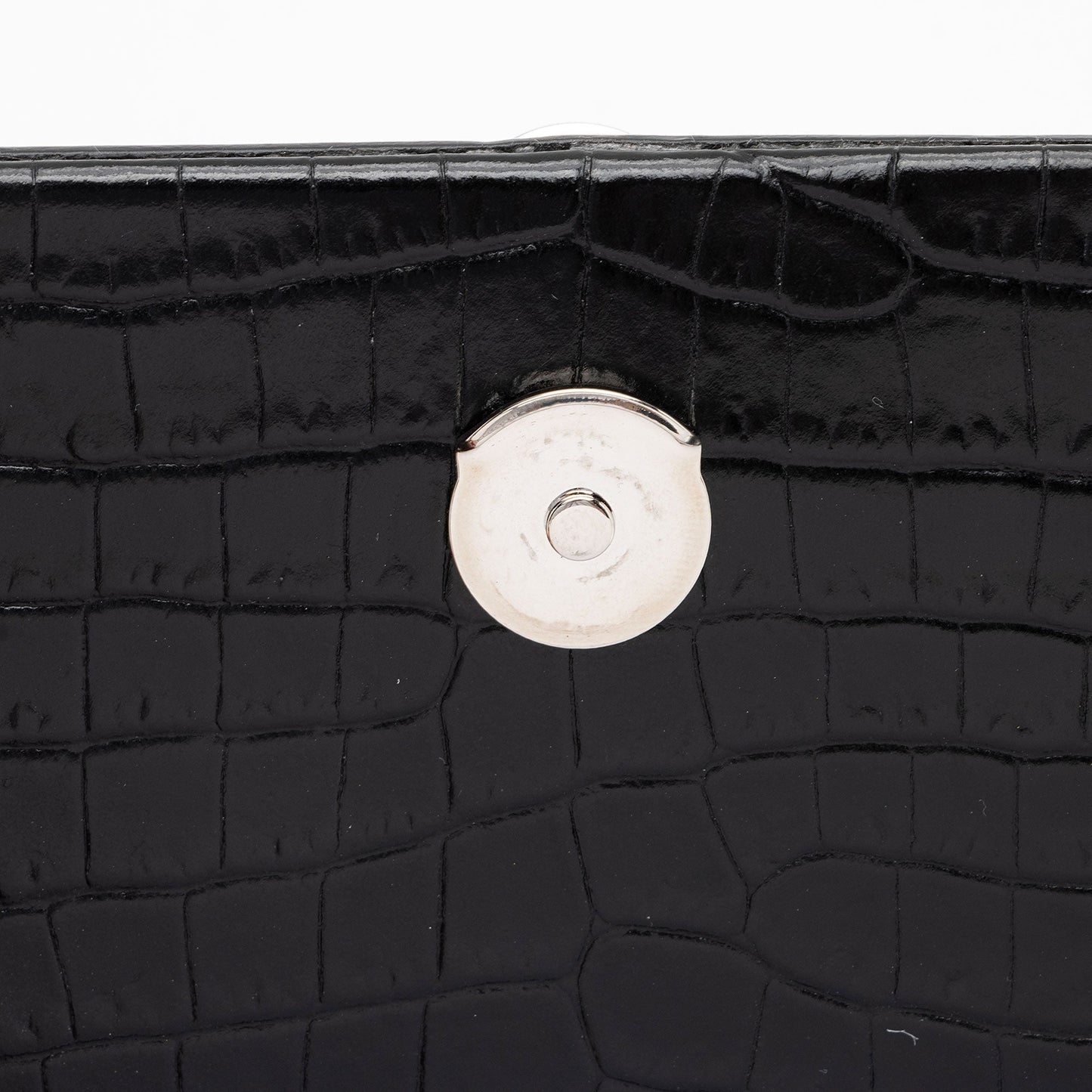 Saint Laurent Croc Embossed Leather Monogram Kate Tassel Small Shoulder Bag BWswR2
