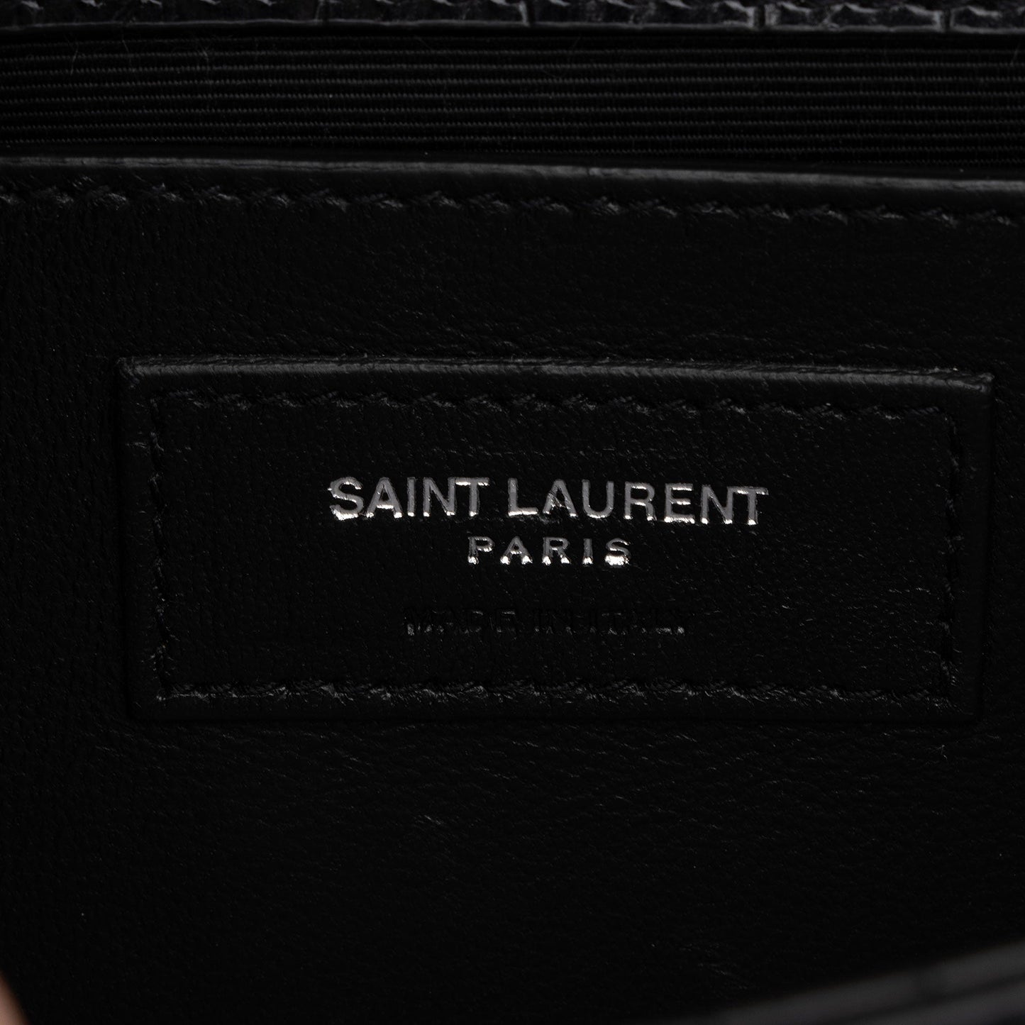 Saint Laurent Croc Embossed Leather Monogram Kate Tassel Small Shoulder Bag BWswR2