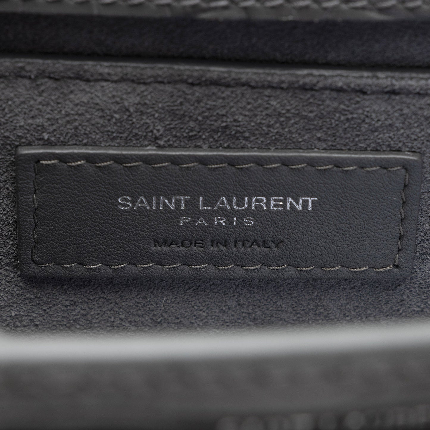 Saint Laurent Croc Embossed Leather Monogram Sunset Medium Shoulder Bag dhitYI