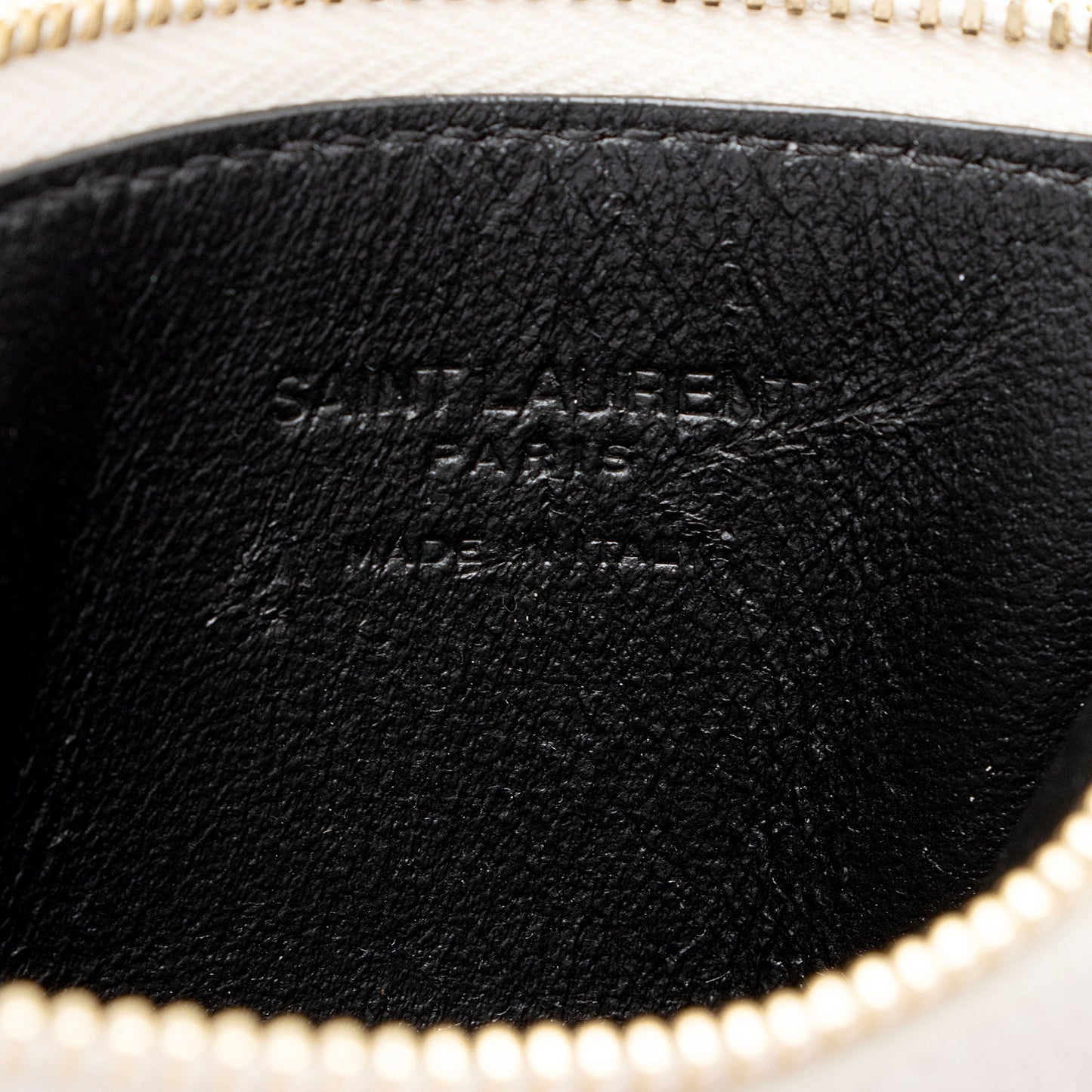 Saint Laurent Grain de Poudre Fragments Zipper Card Case CE2v77
