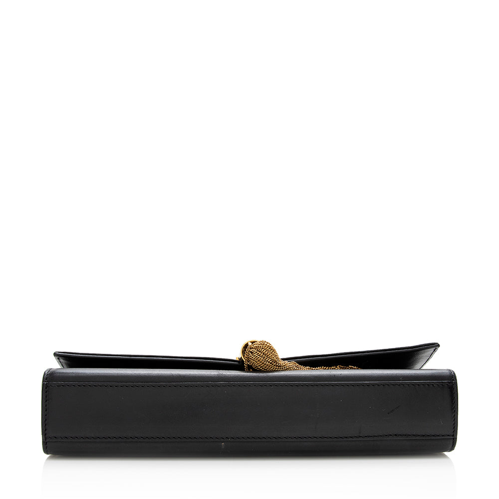 Saint Laurent Grain de Poudre Leather Monogram Kate Tassel Medium Shoulder Bag - FINAL SALE 18556