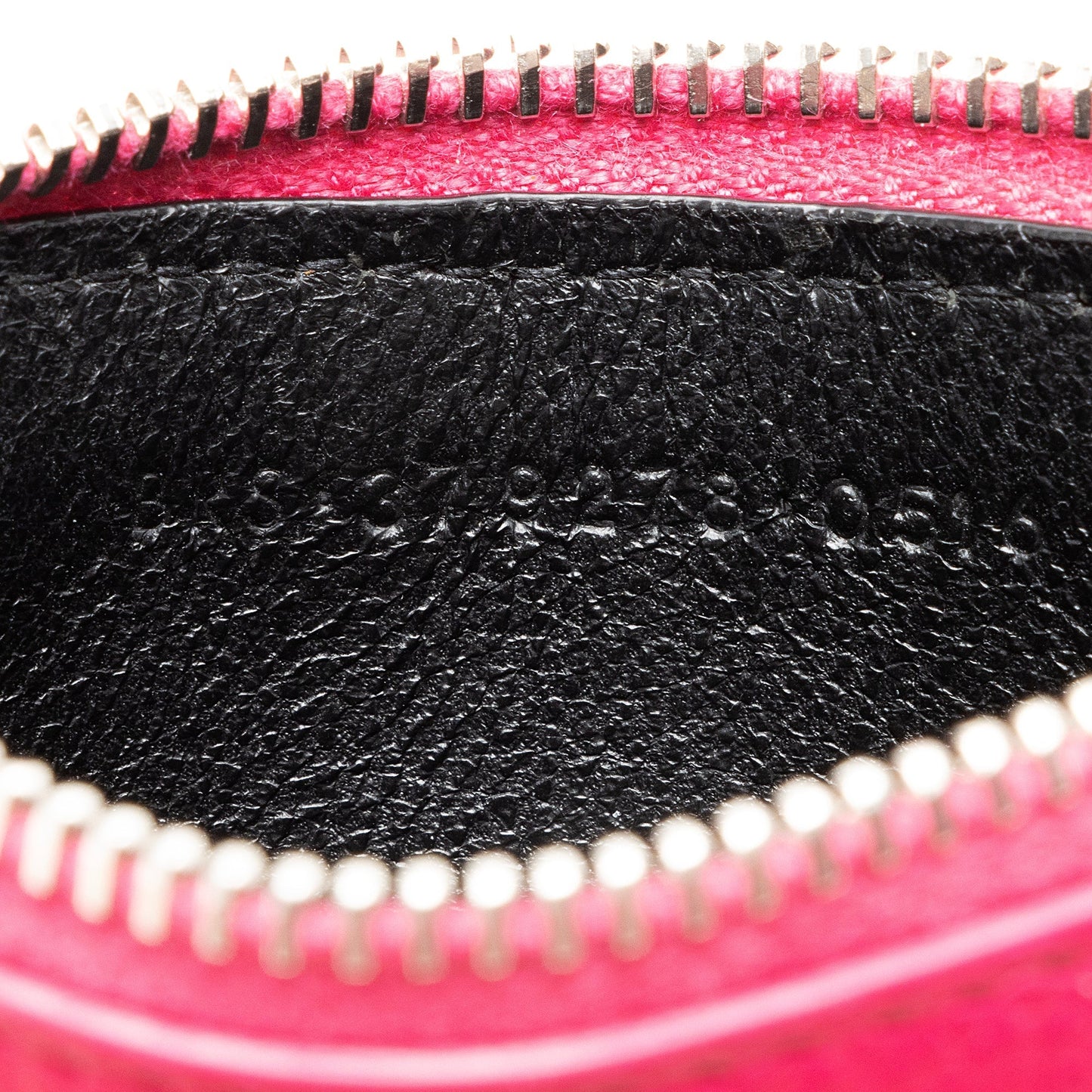 Saint Laurent Grained Leather Fragments Zipper Card Case 22472