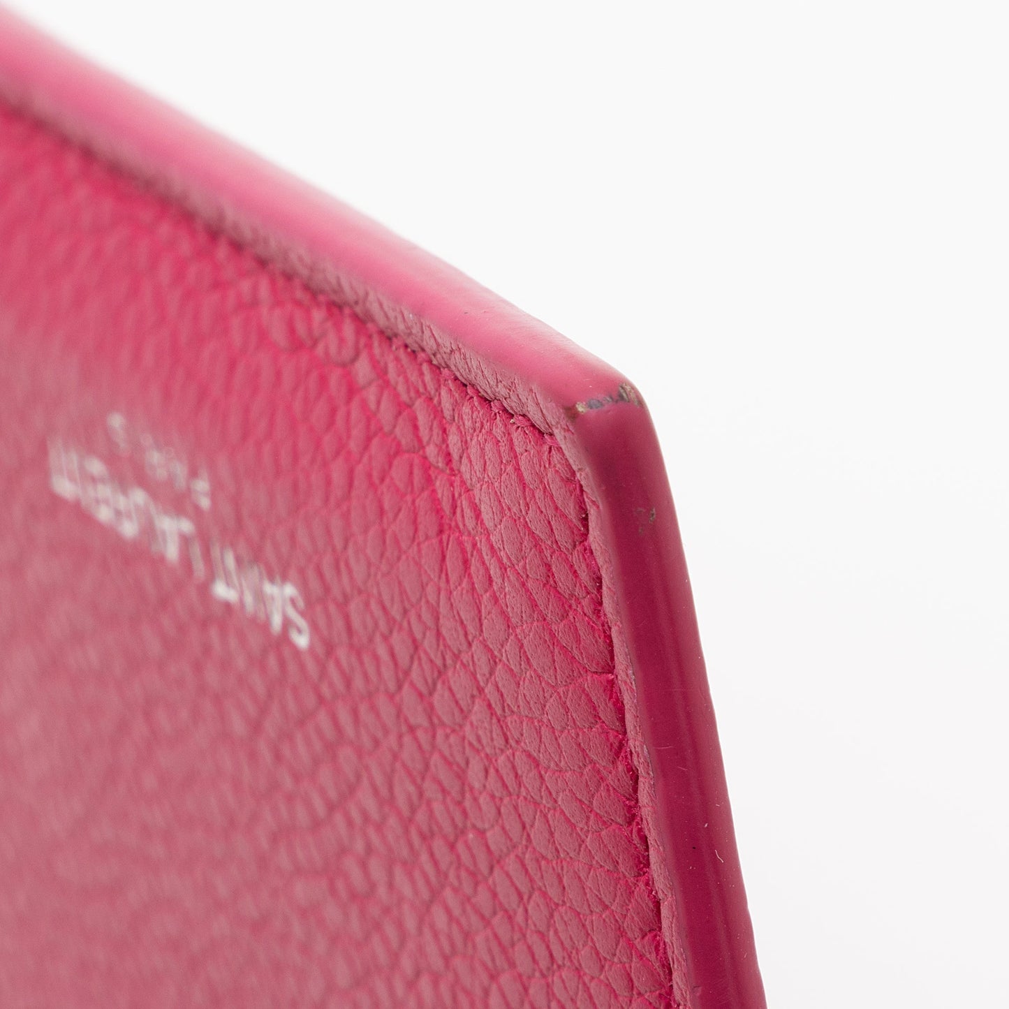 Saint Laurent Grained Leather Fragments Zipper Card Case 22472