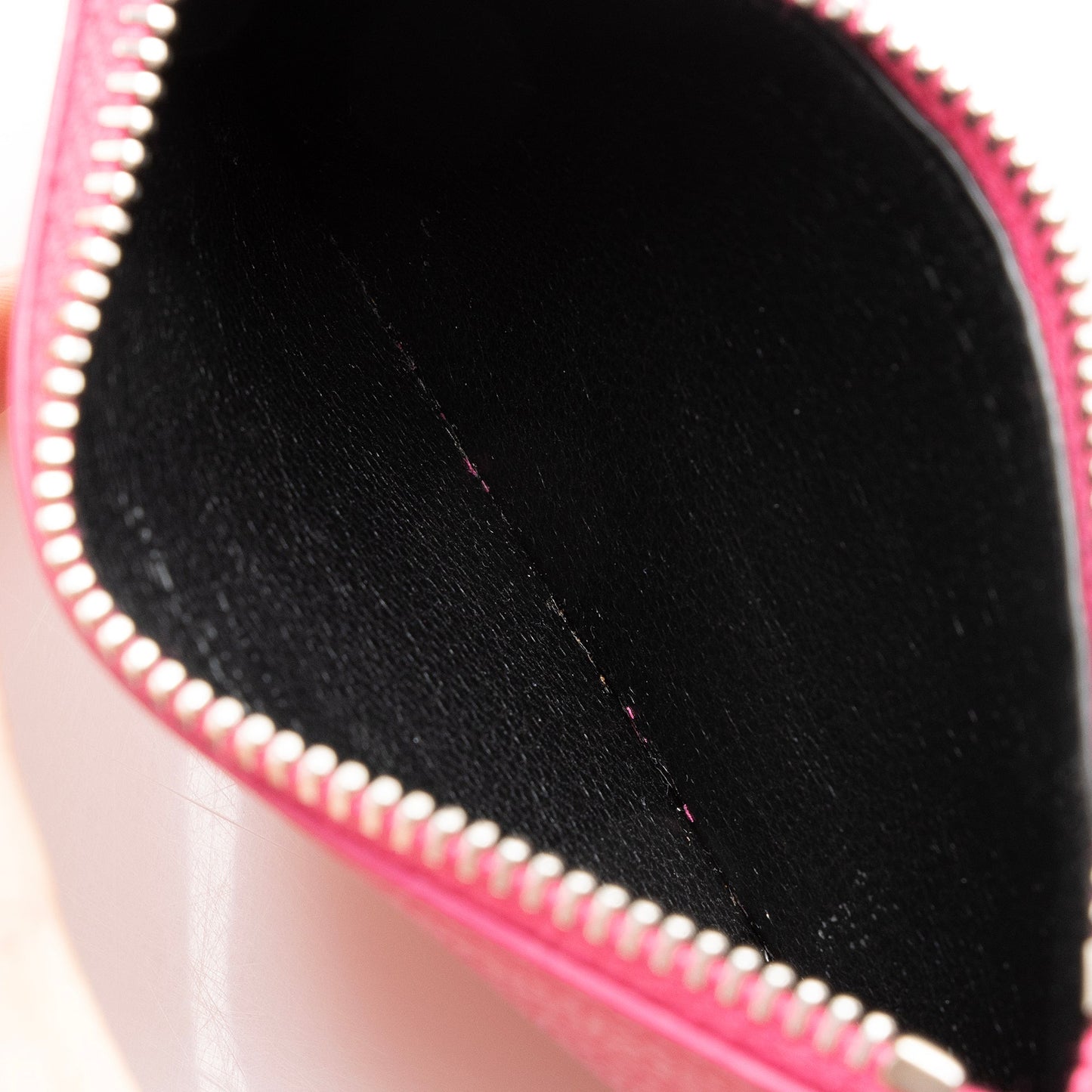 Saint Laurent Grained Leather Fragments Zipper Card Case 22472