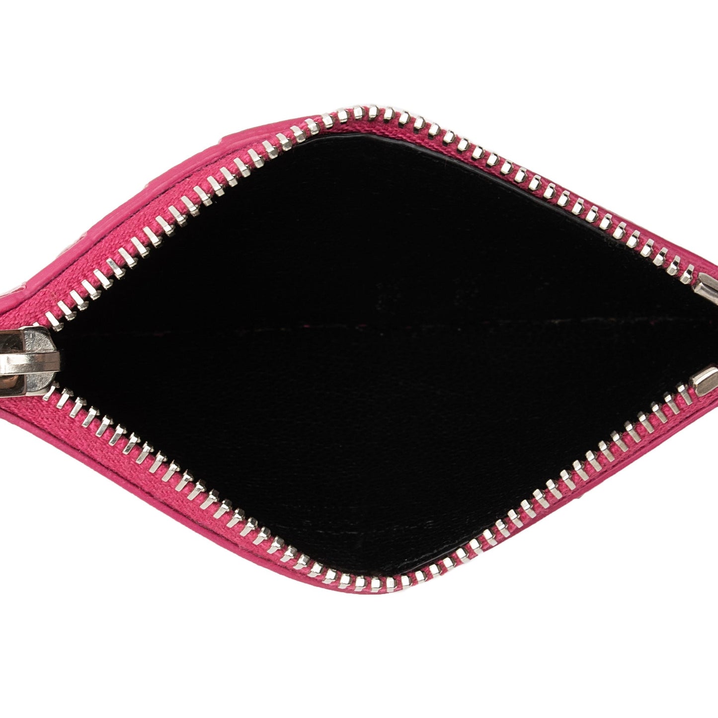 Saint Laurent Grained Leather Fragments Zipper Card Case 22472