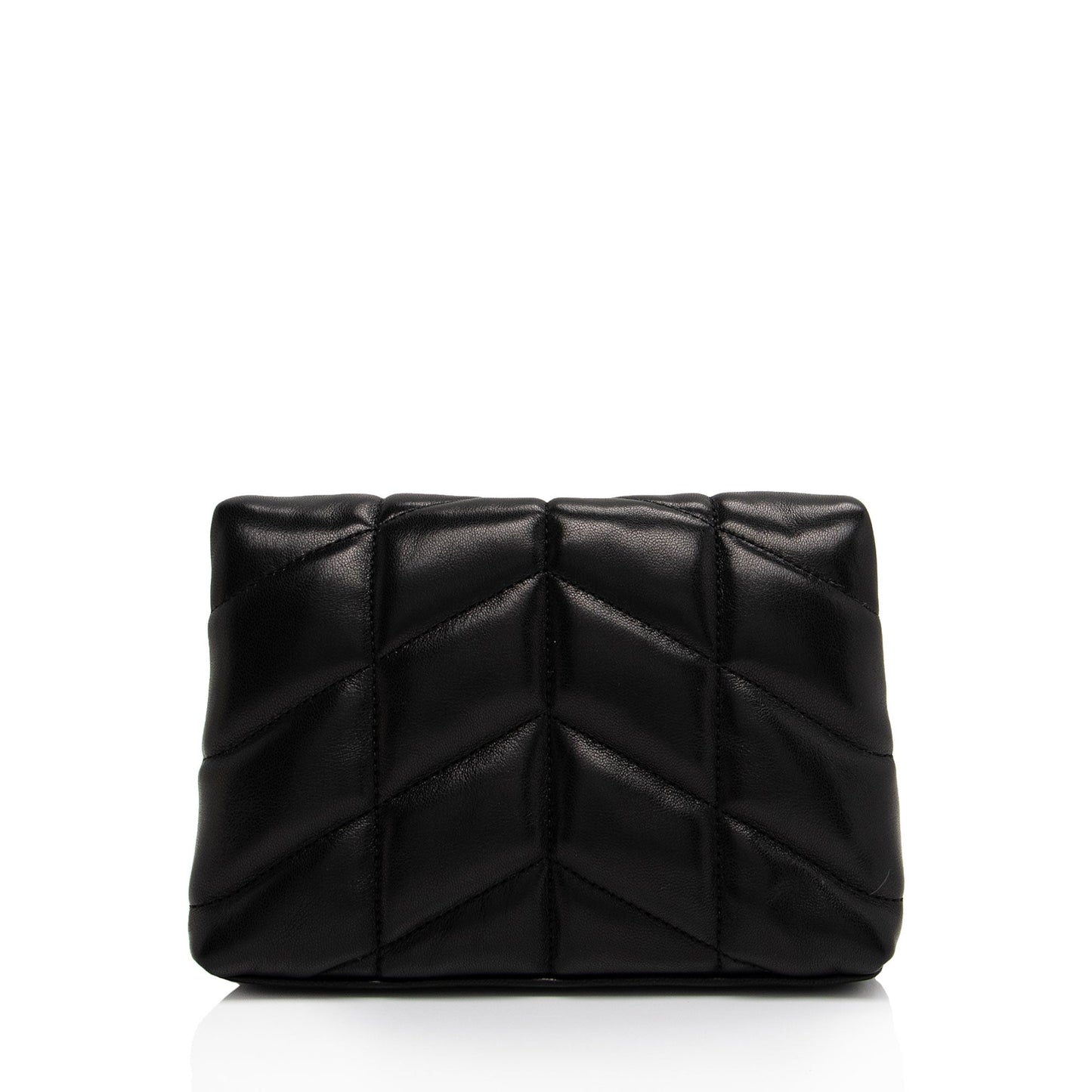 Saint Laurent Lambskin Monogram Puffer LouLou Small Clutch mMsAcC