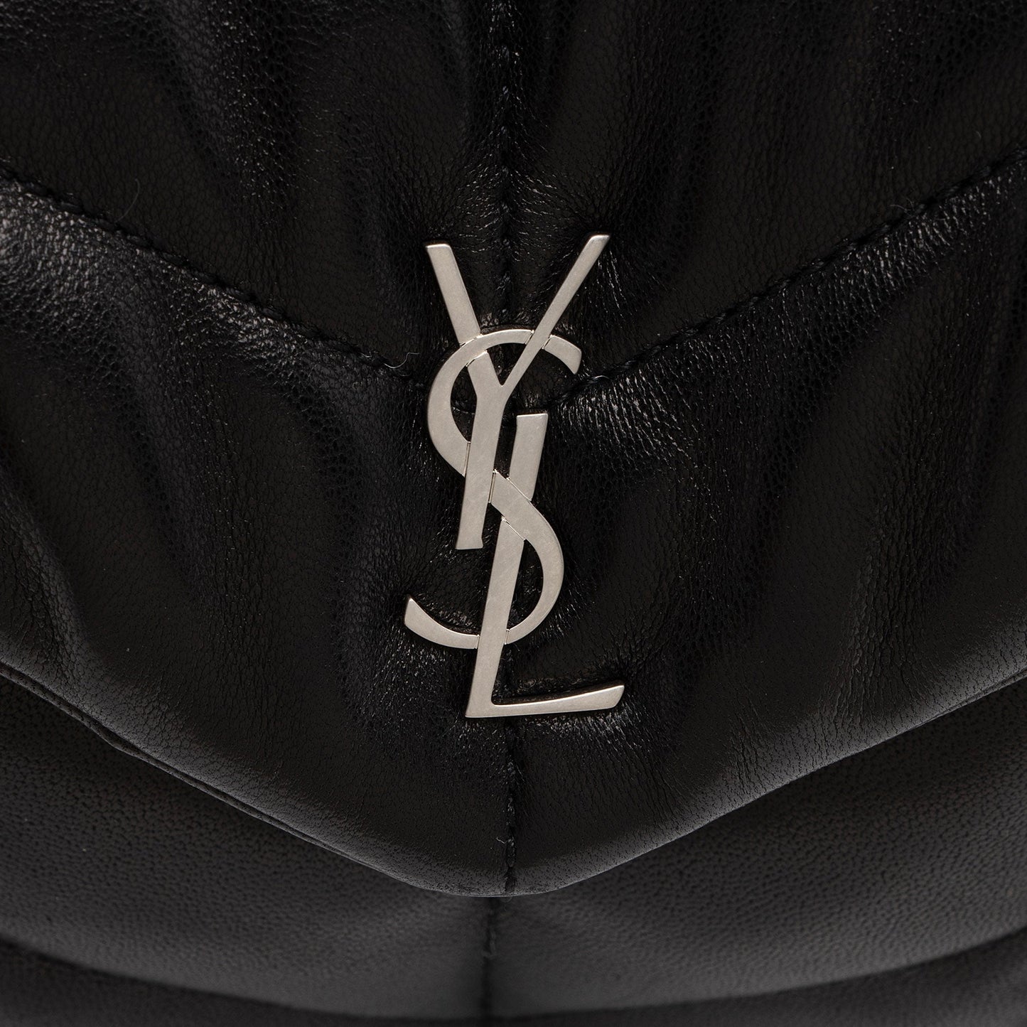 Saint Laurent Lambskin Monogram Puffer LouLou Small Clutch mMsAcC