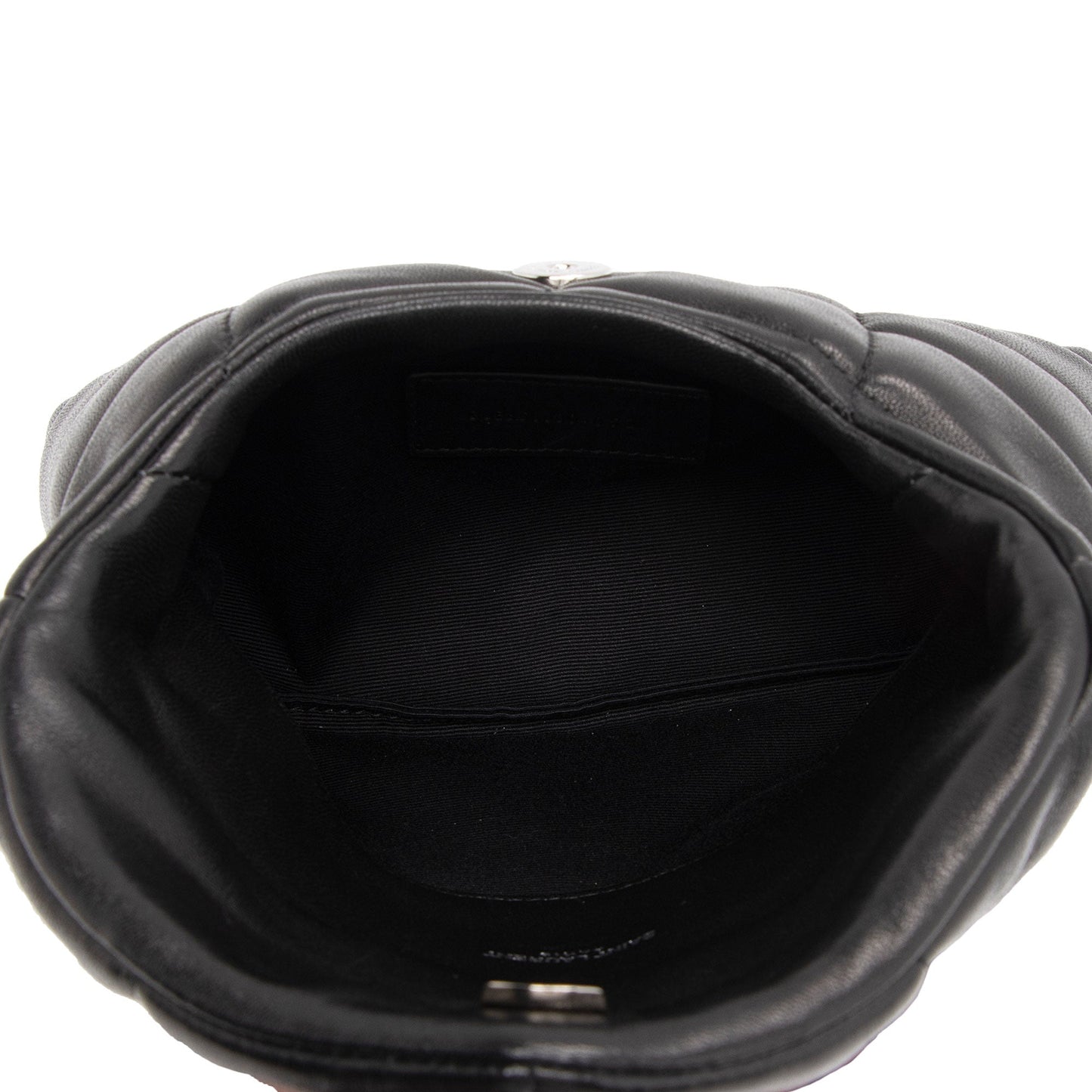 Saint Laurent Lambskin Monogram Puffer LouLou Small Clutch mMsAcC