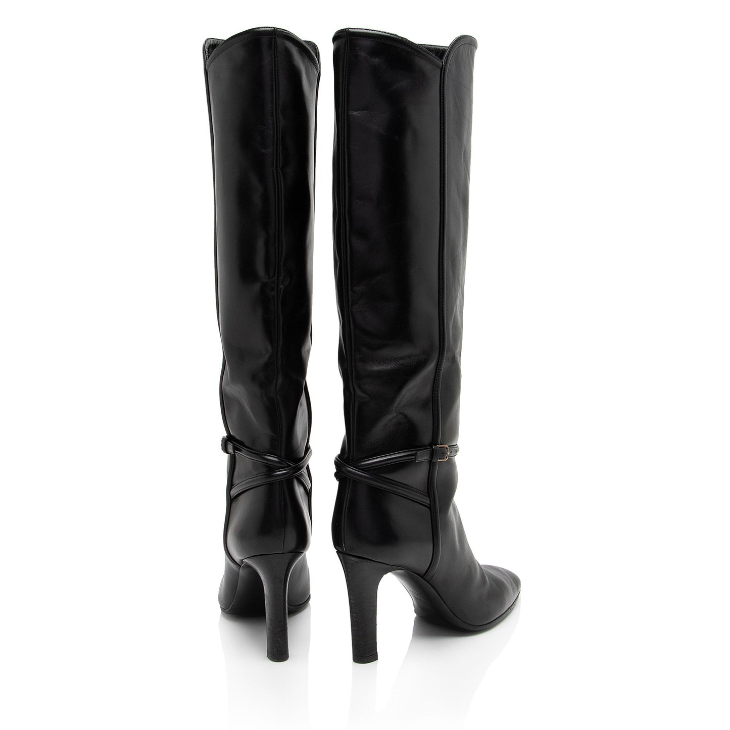 Saint Laurent Leather Jane 90 Knee High Boots - Size 9.5 / 39.5 Fp4PR8