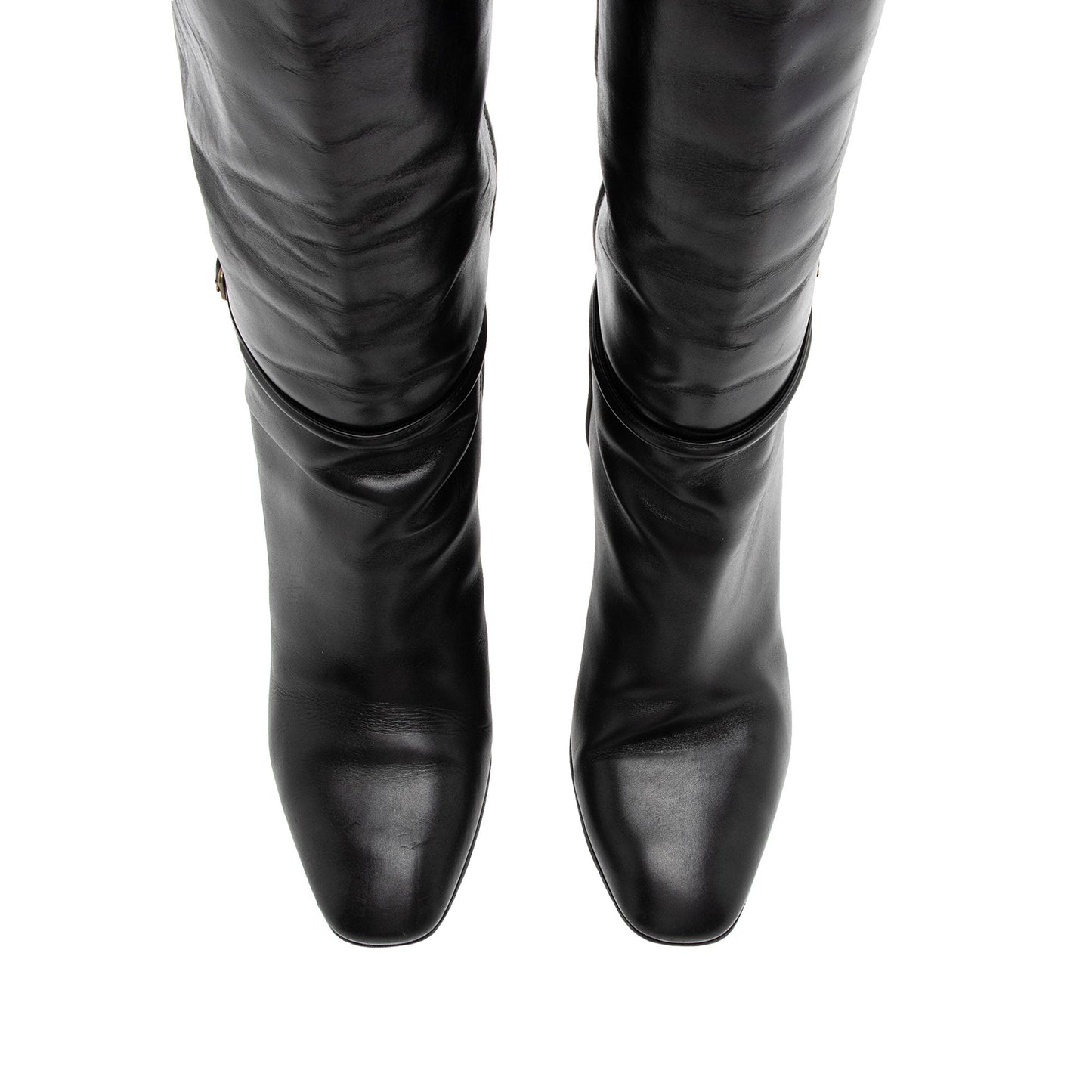 Saint Laurent Leather Jane 90 Knee High Boots - Size 9.5 / 39.5 Fp4PR8