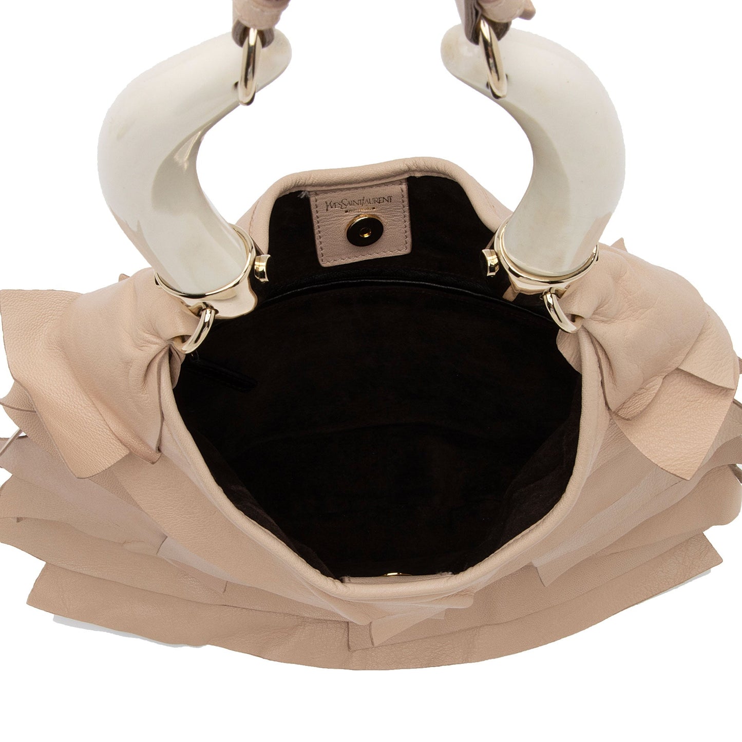 Saint Laurent Leather Ruffle St. Tropez Mombasa Hobo fzGBZY