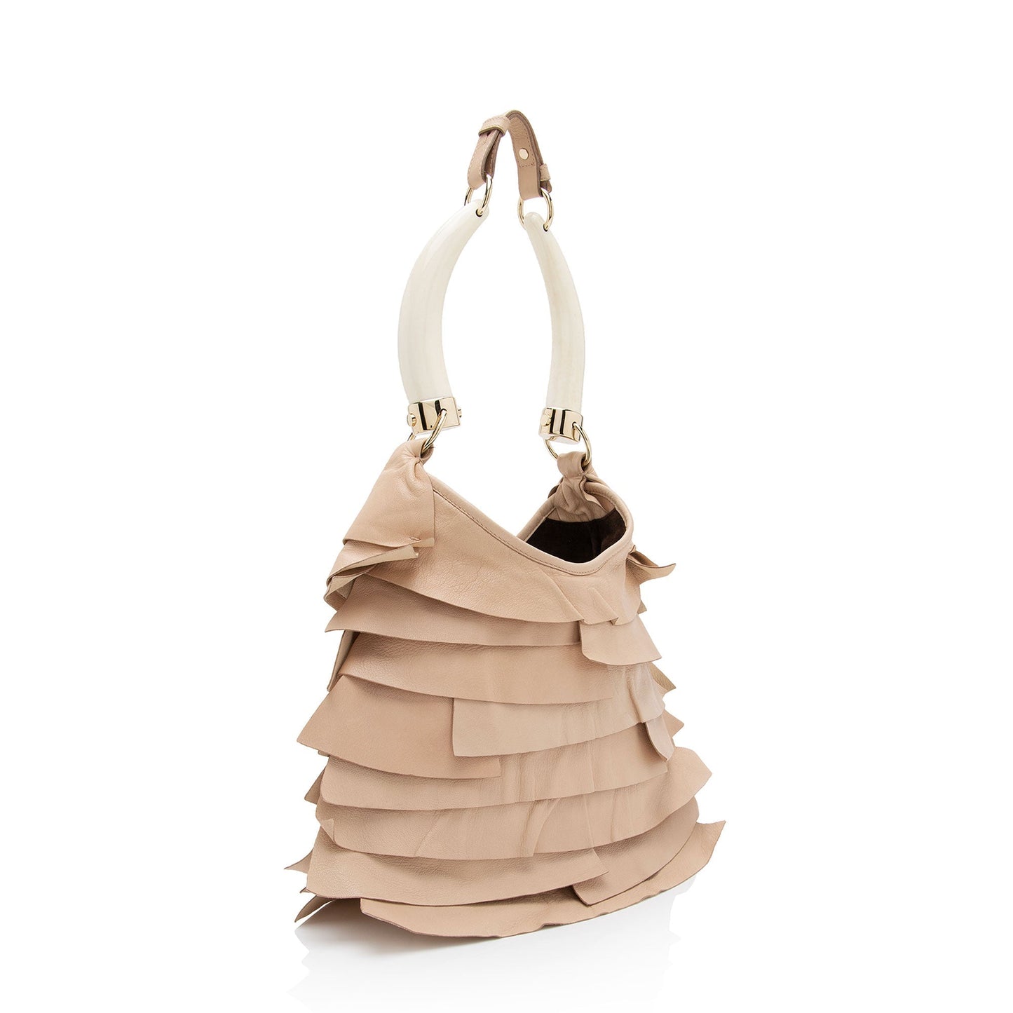 Saint Laurent Leather Ruffle St. Tropez Mombasa Hobo fzGBZY