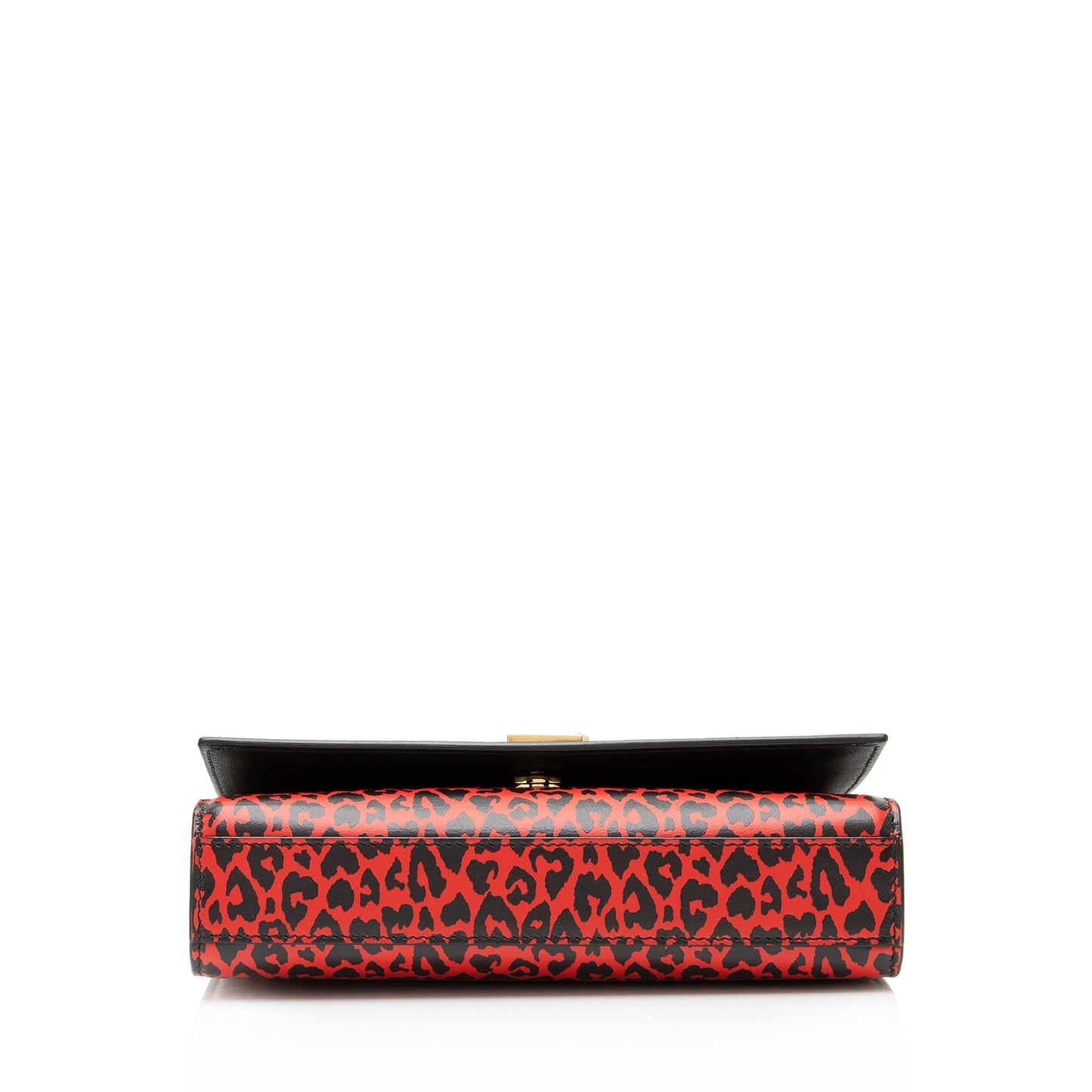 Saint Laurent Leopard Heart Print Leather Monogram Kate Chain Small Shoulder Bag Z47rYb
