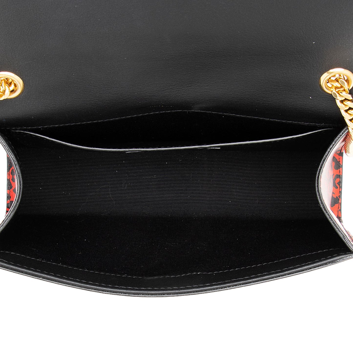 Saint Laurent Leopard Heart Print Leather Monogram Kate Chain Small Shoulder Bag Z47rYb