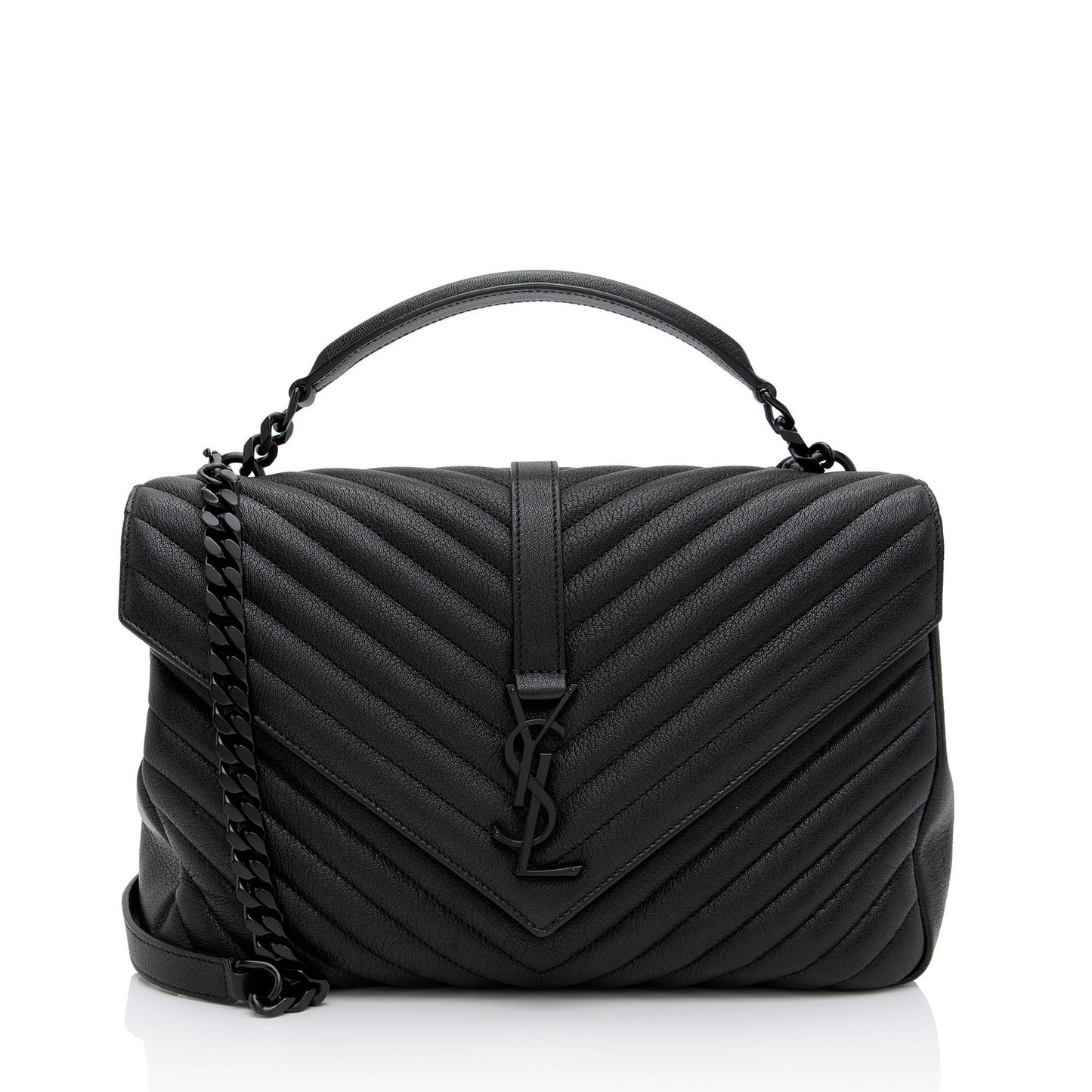 Saint Laurent Matelasse Calfskin Monogram College Large Shoulder Bag K7F9Zp