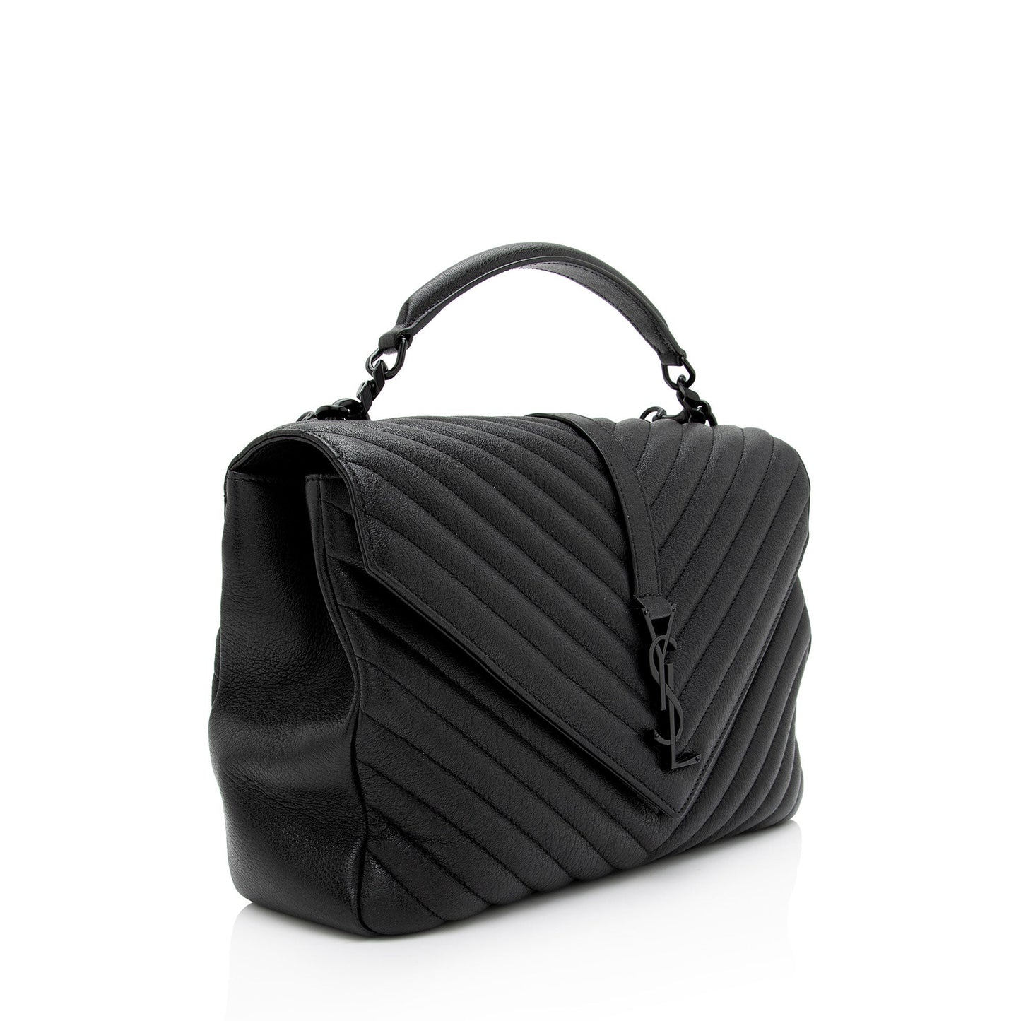 Saint Laurent Matelasse Calfskin Monogram College Large Shoulder Bag K7F9Zp