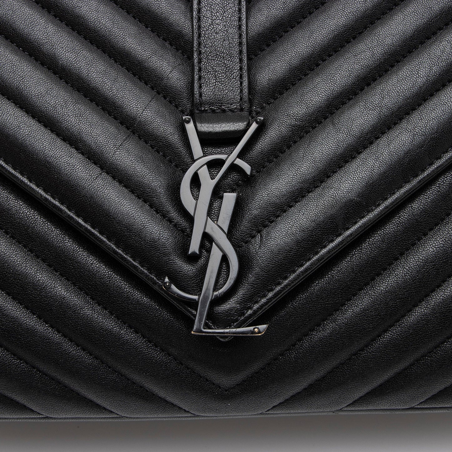 Saint Laurent Matelasse Calfskin Monogram College Large Shoulder Bag NTG48D