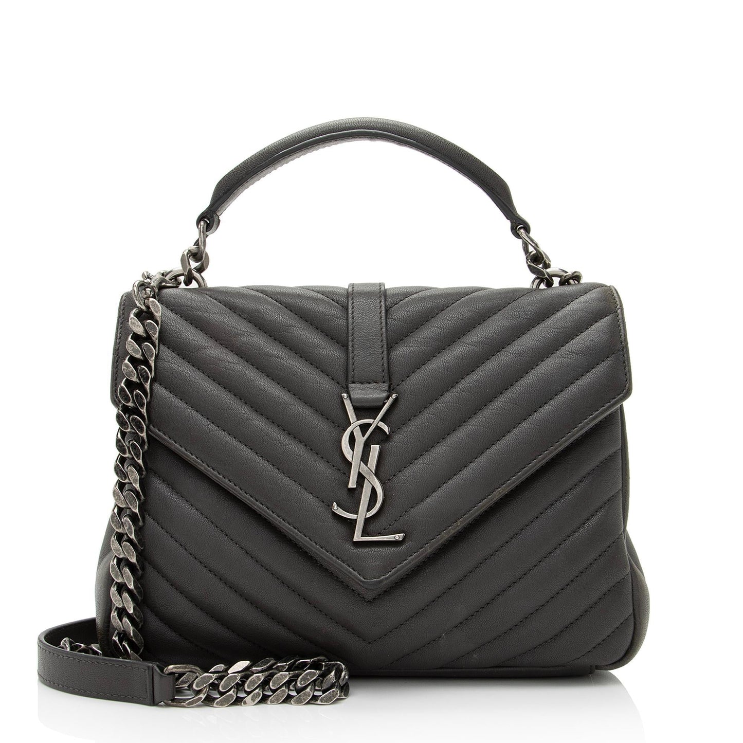 Saint Laurent Matelasse Calfskin Monogram College Medium Shoulder Bag VVdWy3