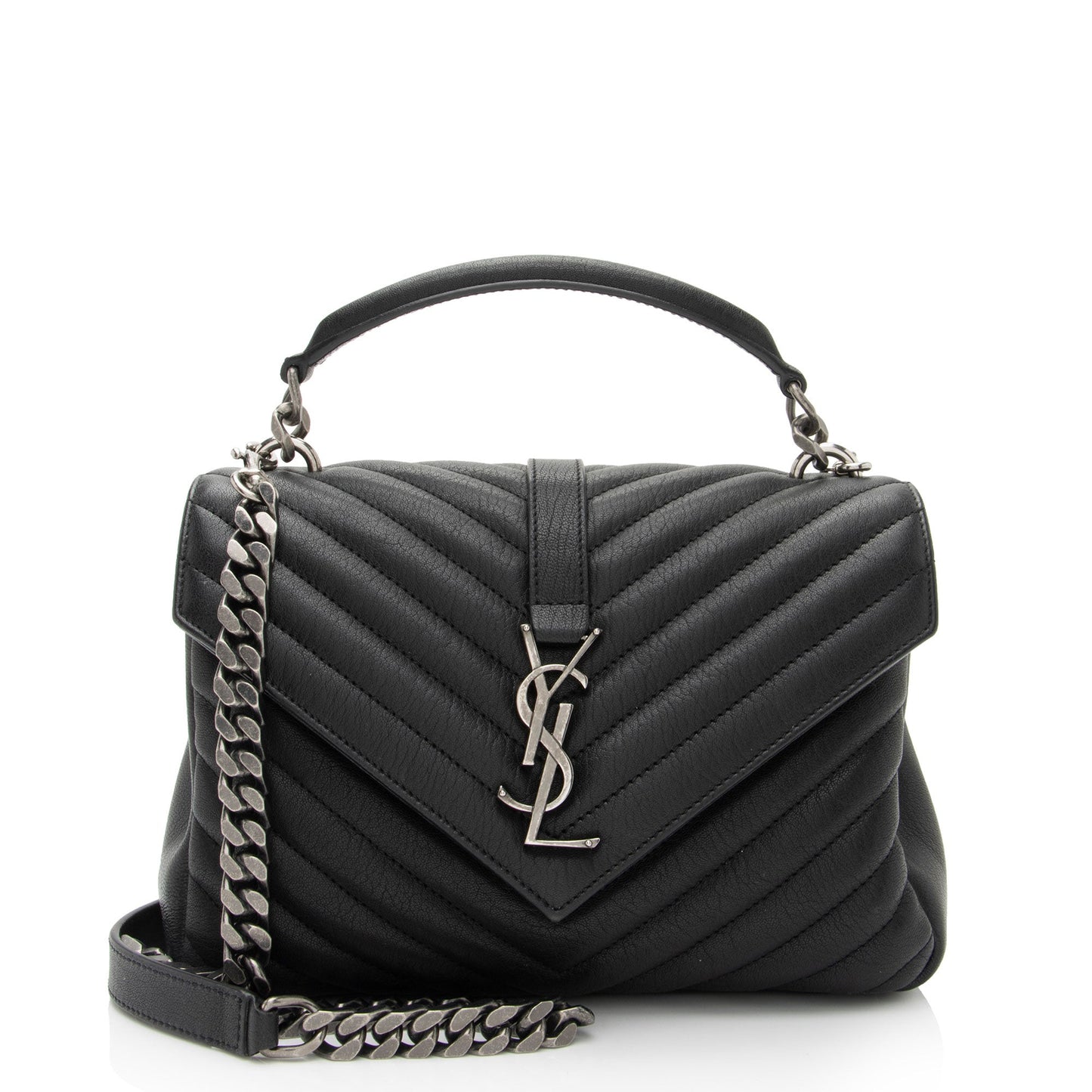 Saint Laurent Matelasse Calfskin Monogram College Medium Shoulder Bag MMt0qg