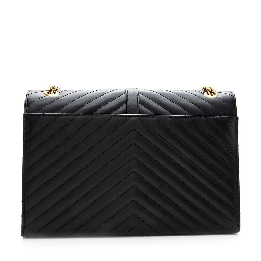 Saint Laurent Matelasse Calfskin Monogram Large Envelope Bag 19628