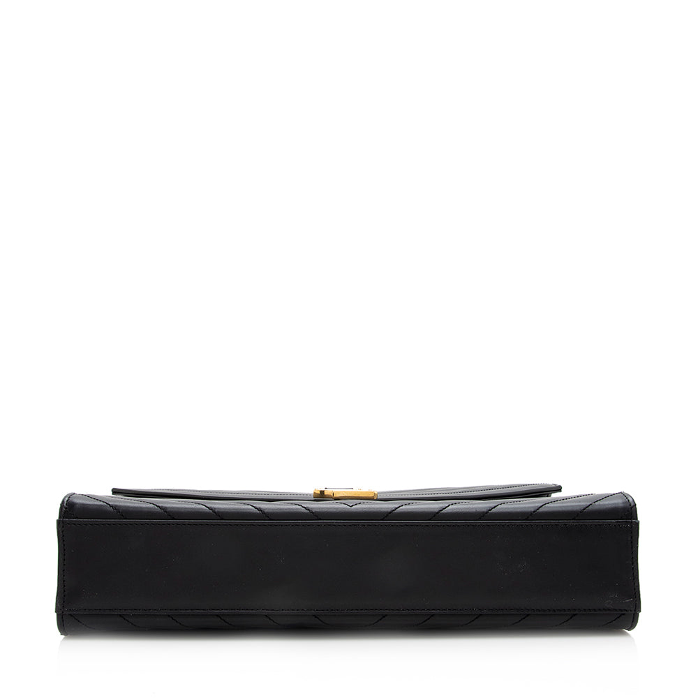 Saint Laurent Matelasse Calfskin Monogram Large Envelope Bag 19628