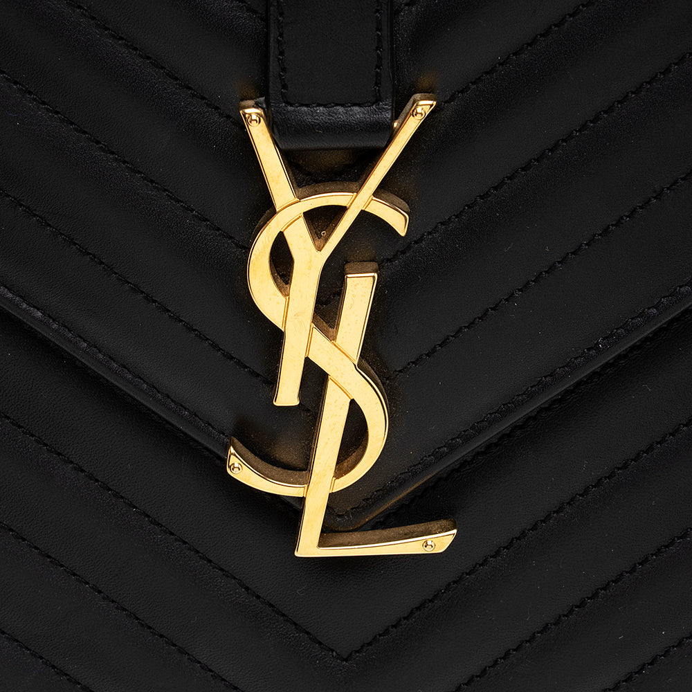 Saint Laurent Matelasse Calfskin Monogram Large Envelope Bag 19628