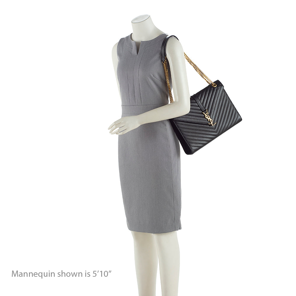 Saint Laurent Matelasse Calfskin Monogram Large Envelope Bag 19628