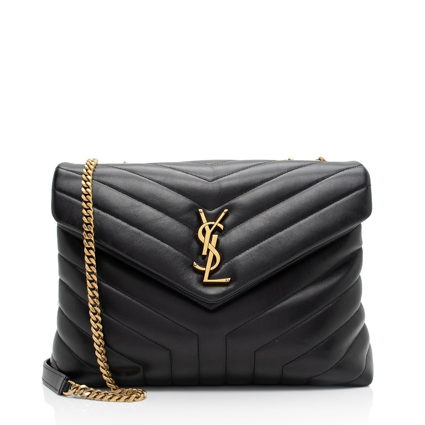 Saint Laurent Matelasse Calfskin Monogram LouLou Chain Medium Shoulder Bag sPEp1X