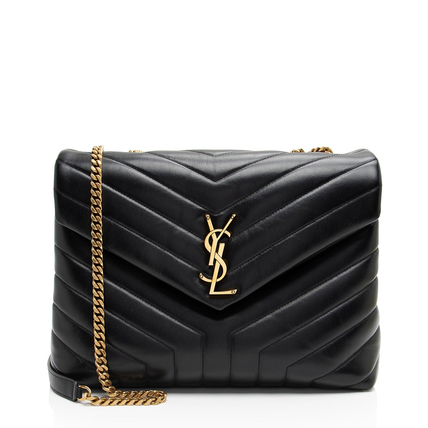 Saint Laurent Matelasse Calfskin Monogram LouLou Chain Medium Shoulder Bag m6cEGy